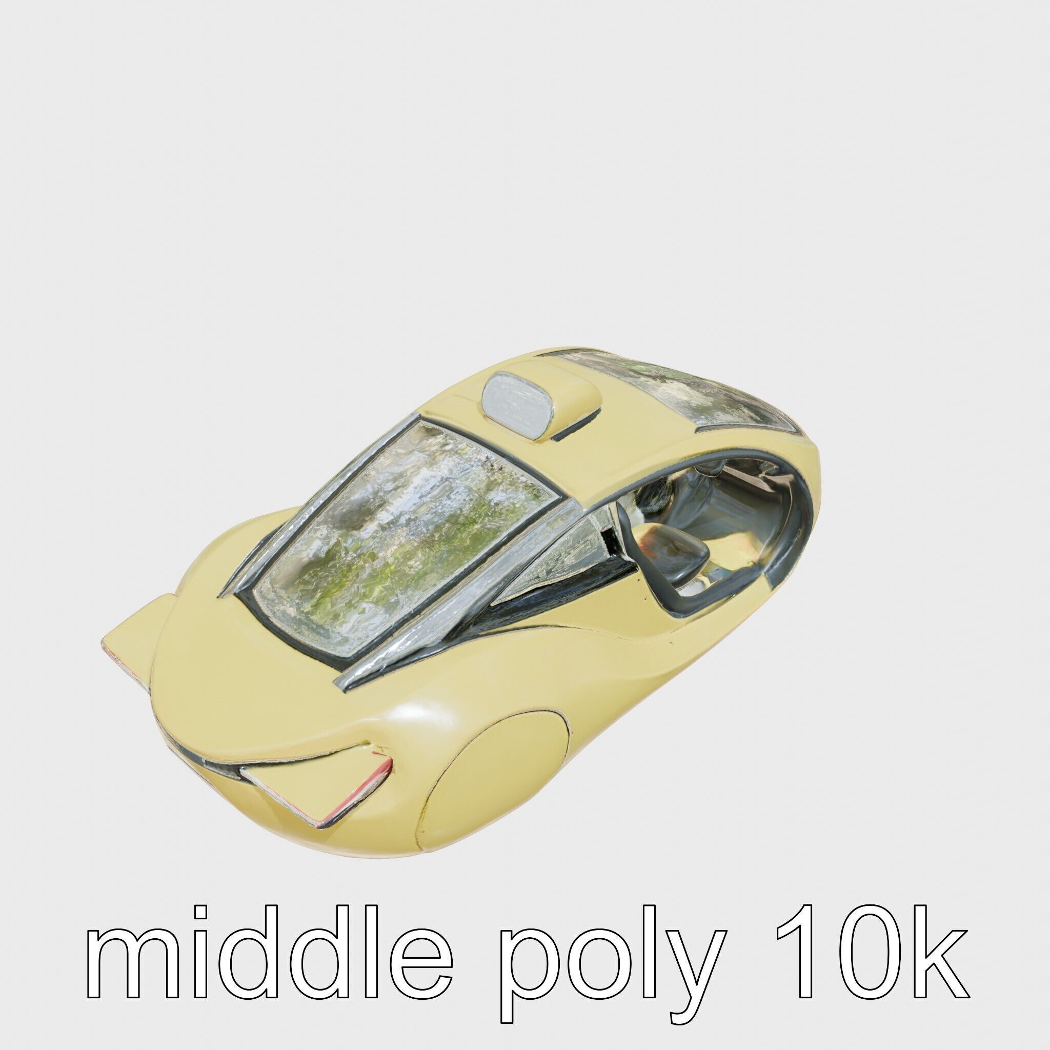 Futuristic Flying Taxi Concept Car Model Low-poly 3D model_8