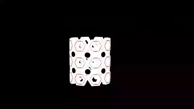 Blender Model Jwellary Ring with Black and Red Diamonds Low-poly 3D model