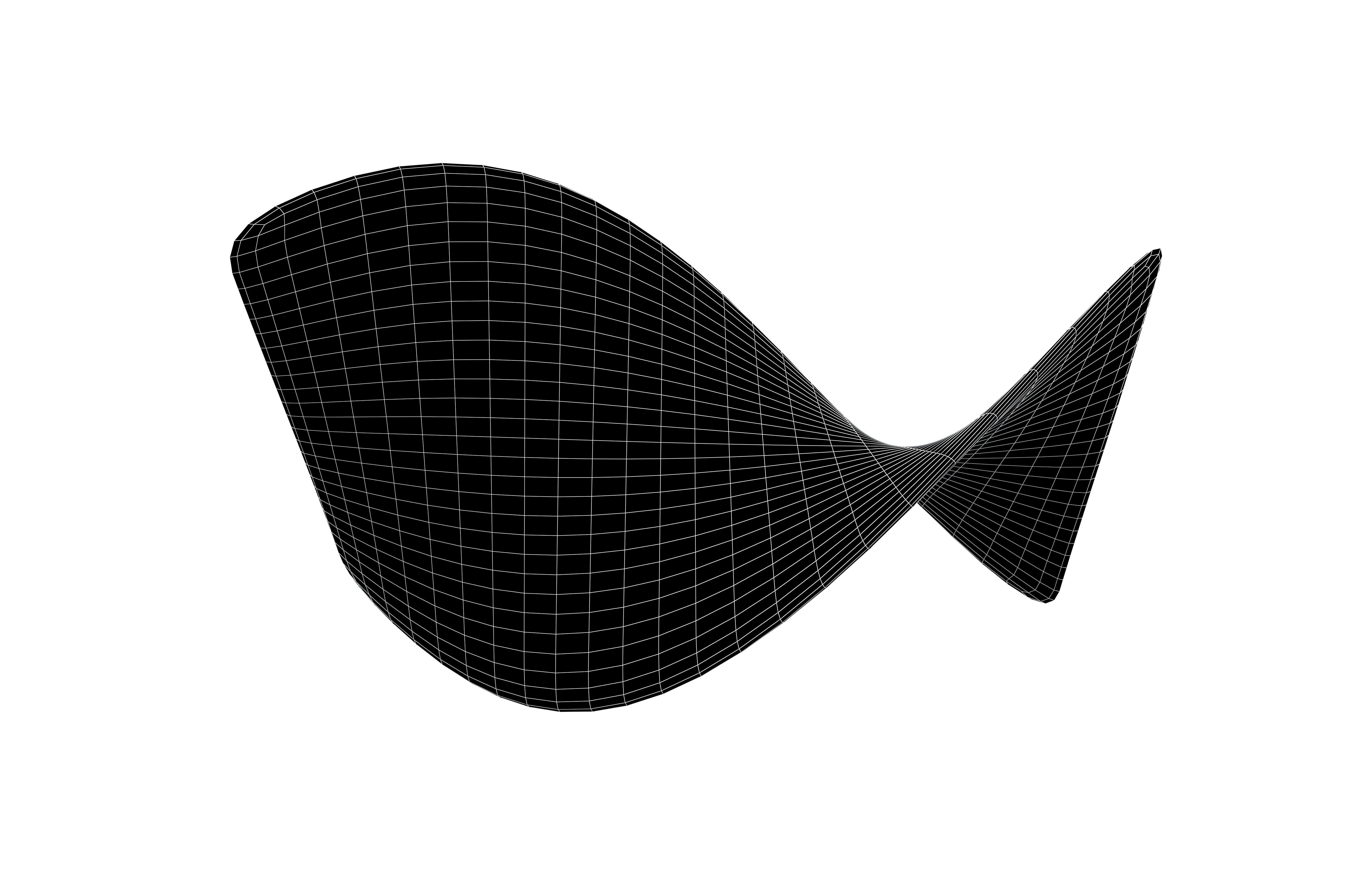 Curve Plane Shape v1 005 Low-poly 3D model_5