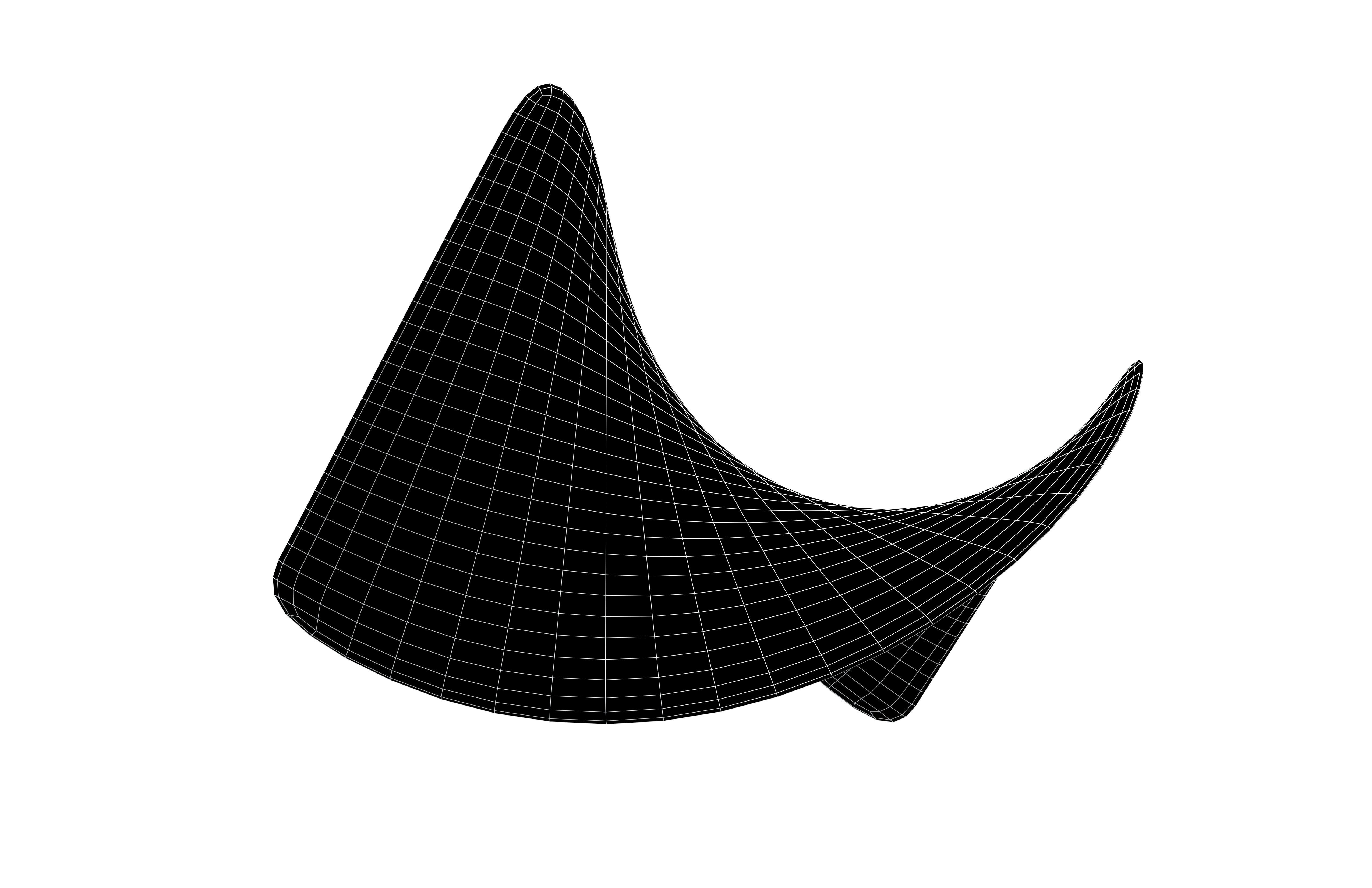 Curve Plane Shape v1 005 Low-poly 3D model_6