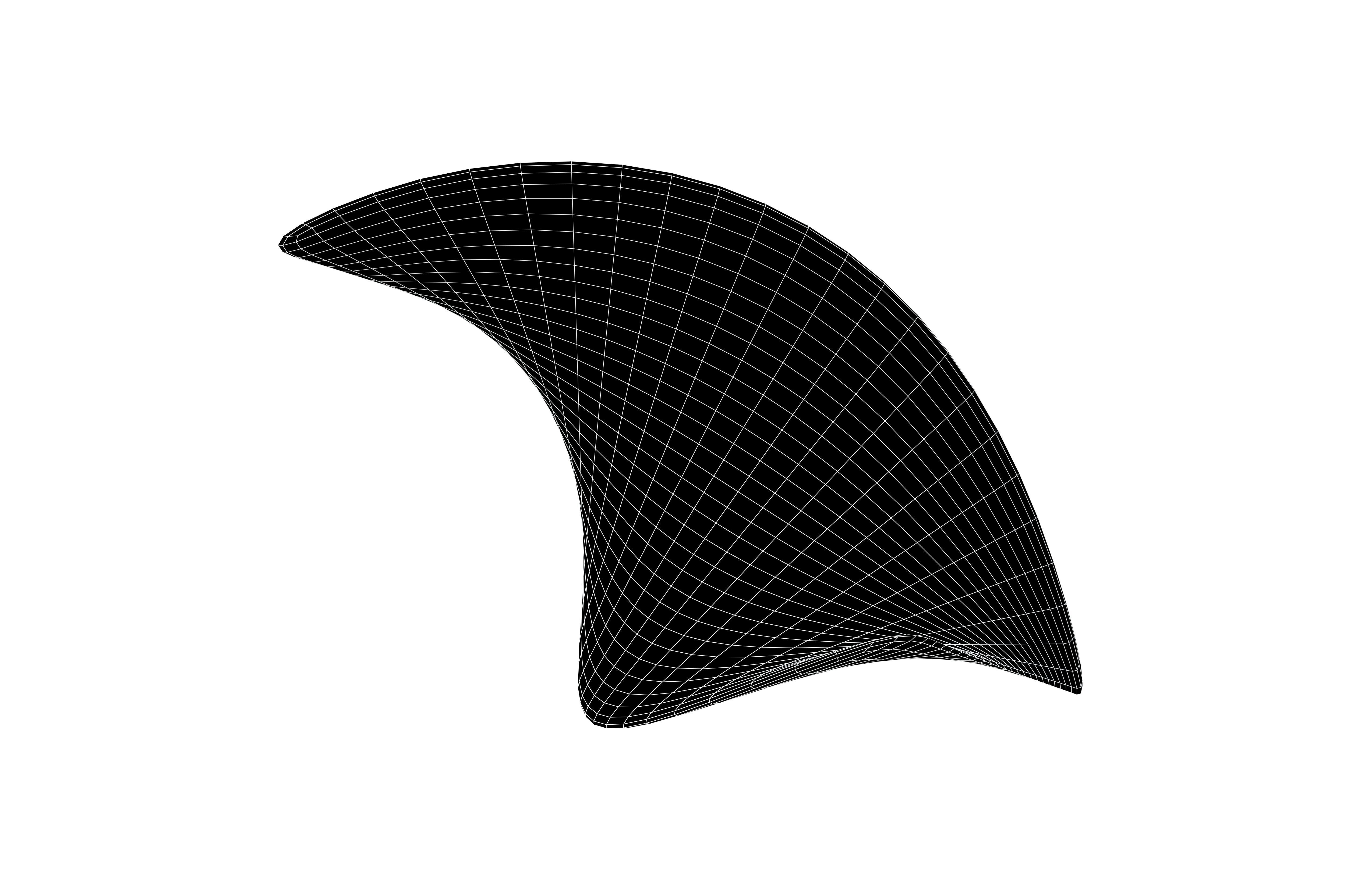Curve Plane Shape v1 005 Low-poly 3D model_7