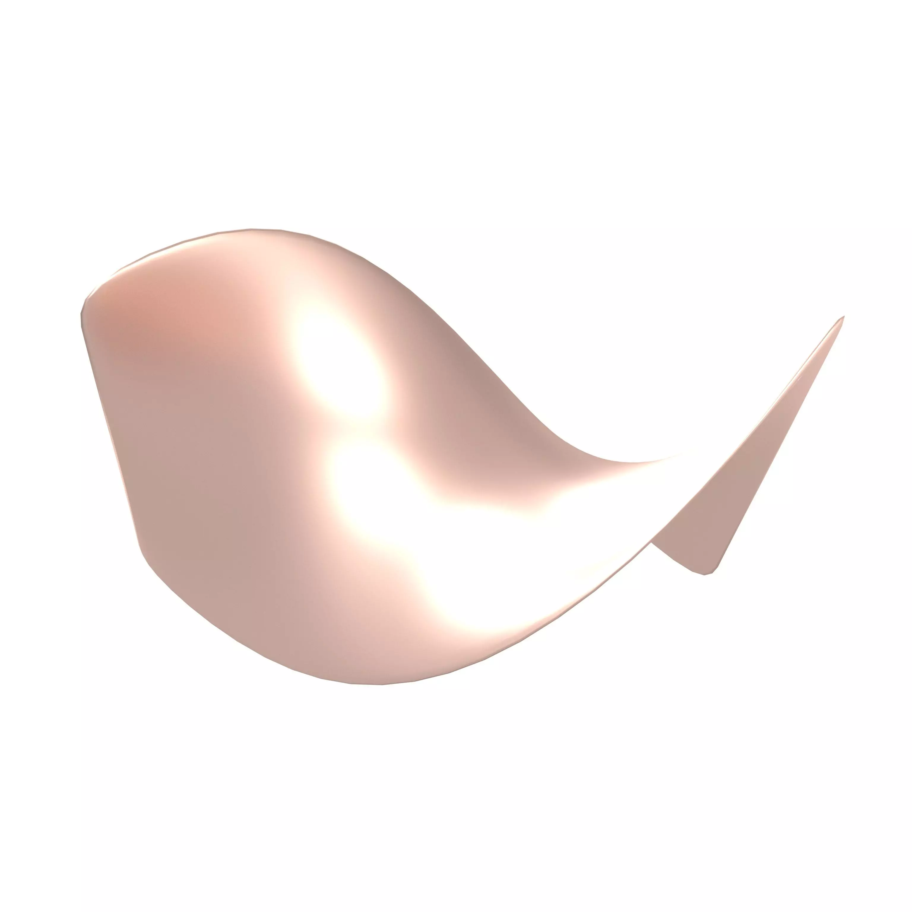 Curve Plane Shape v1 005 Low-poly 3D model_0