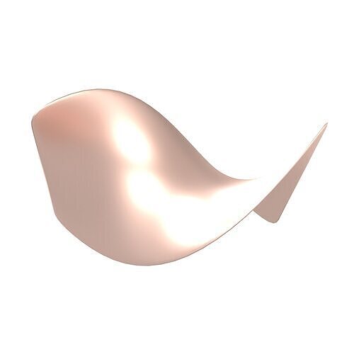 Curve Plane Shape v1 005 Low-poly 3D model
