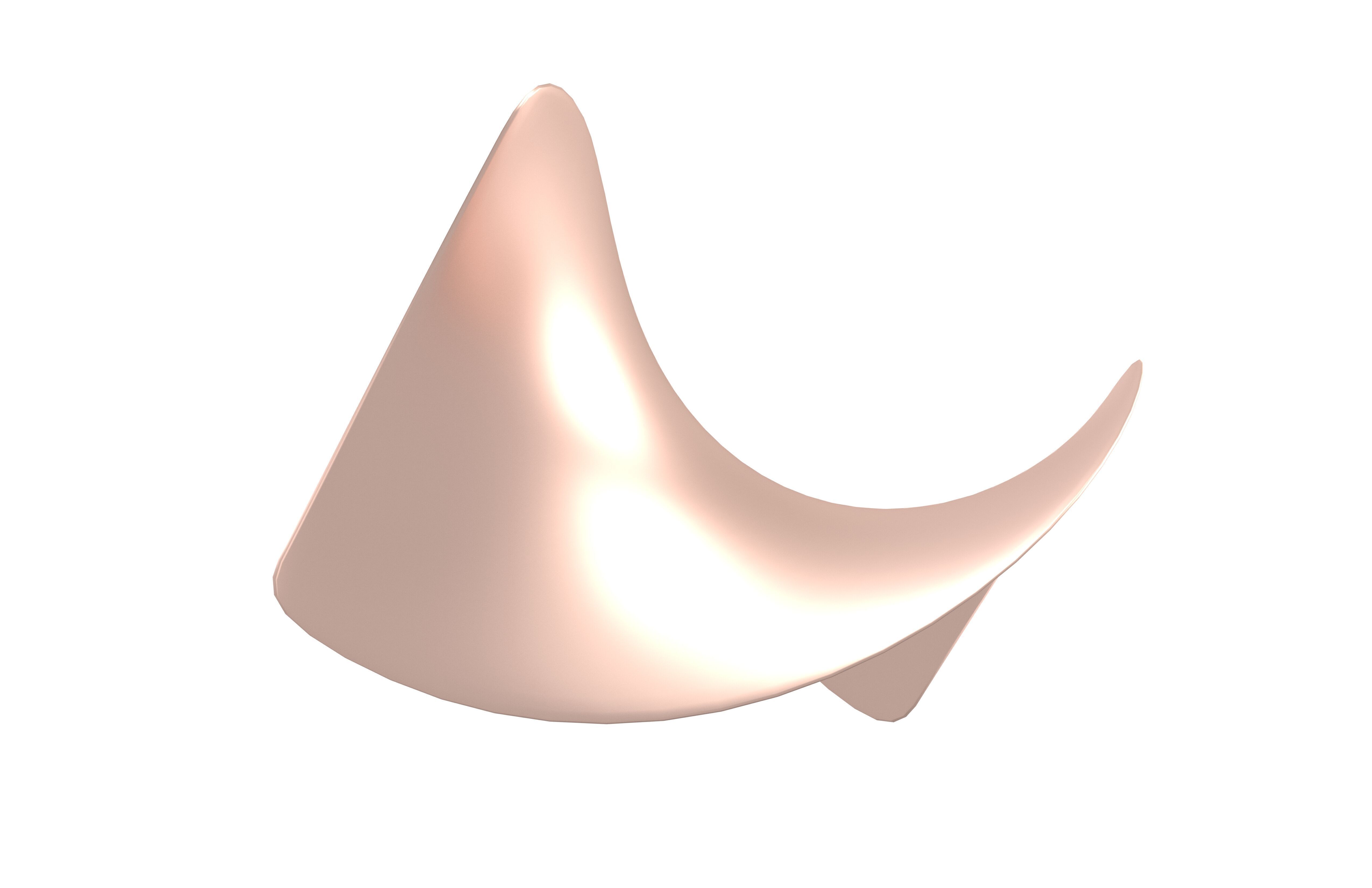 Curve Plane Shape v1 005 Low-poly 3D model_2