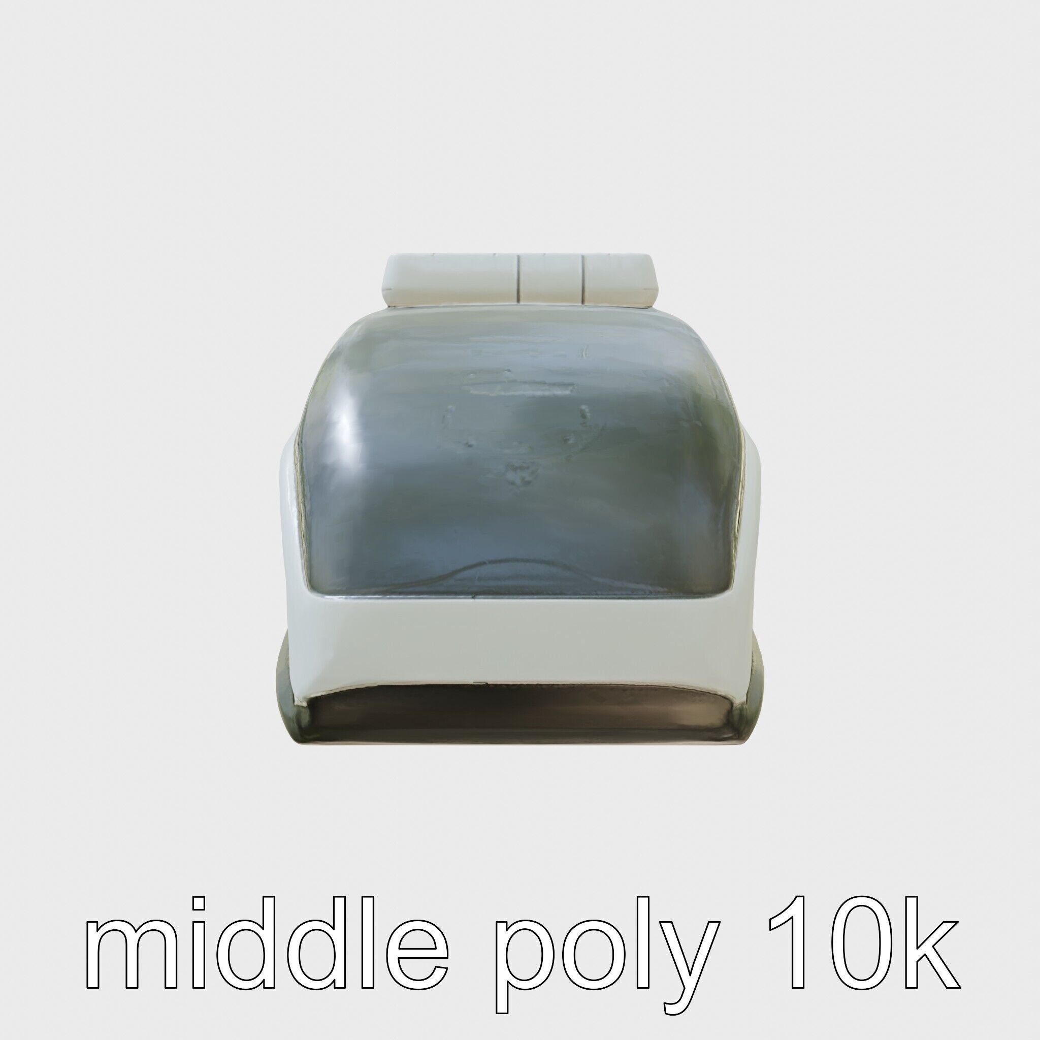 Futuristic Flying Taxi Concept Vehicle Design Low-poly 3D model_2