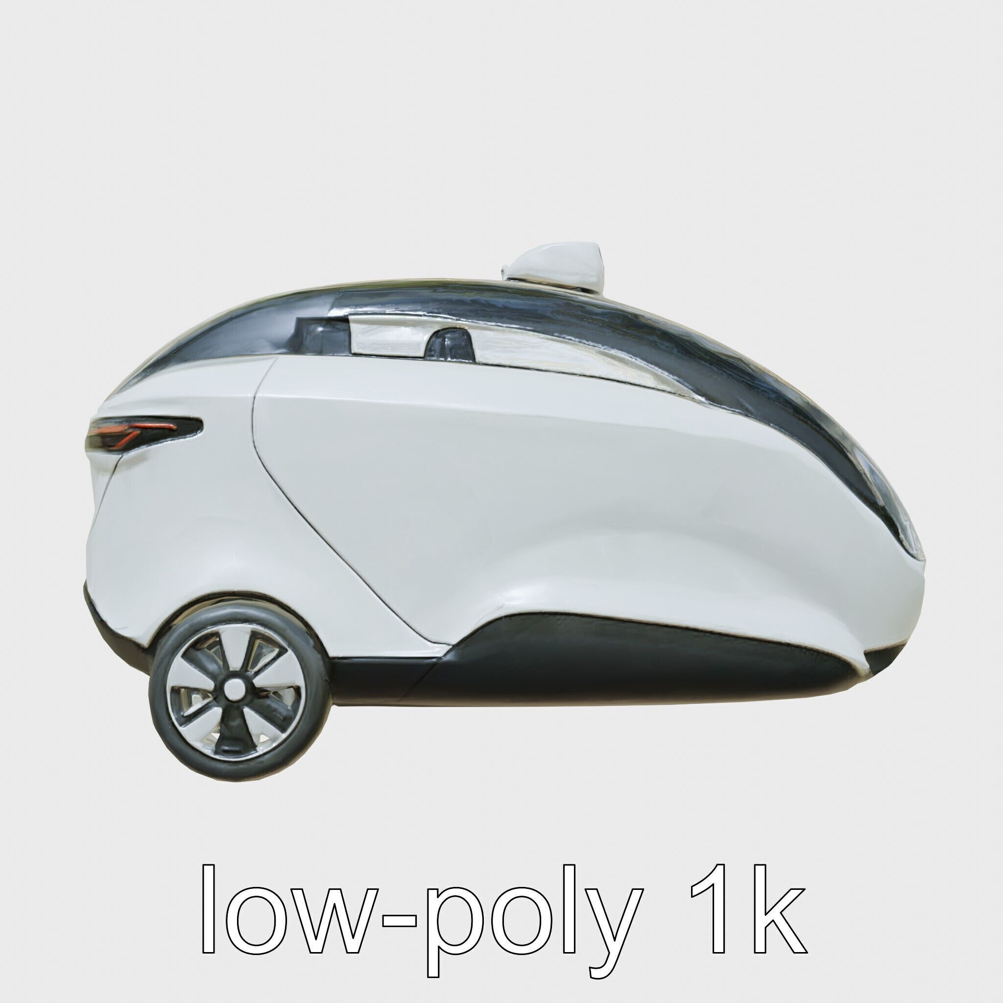 Futuristic Flying Taxi Concept Vehicle Design Low-poly 3D model_15