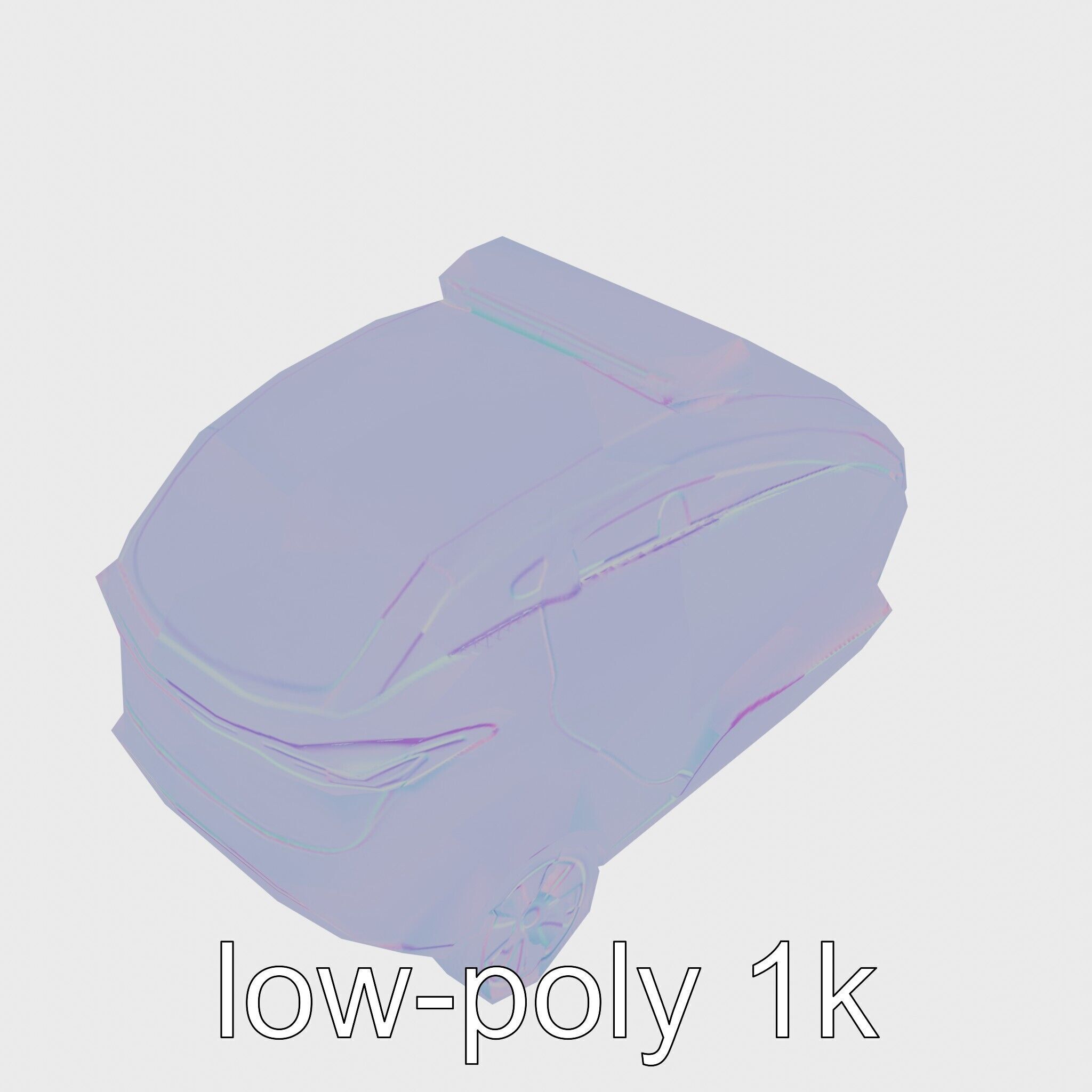 Futuristic Flying Taxi Concept Vehicle Design Low-poly 3D model_14