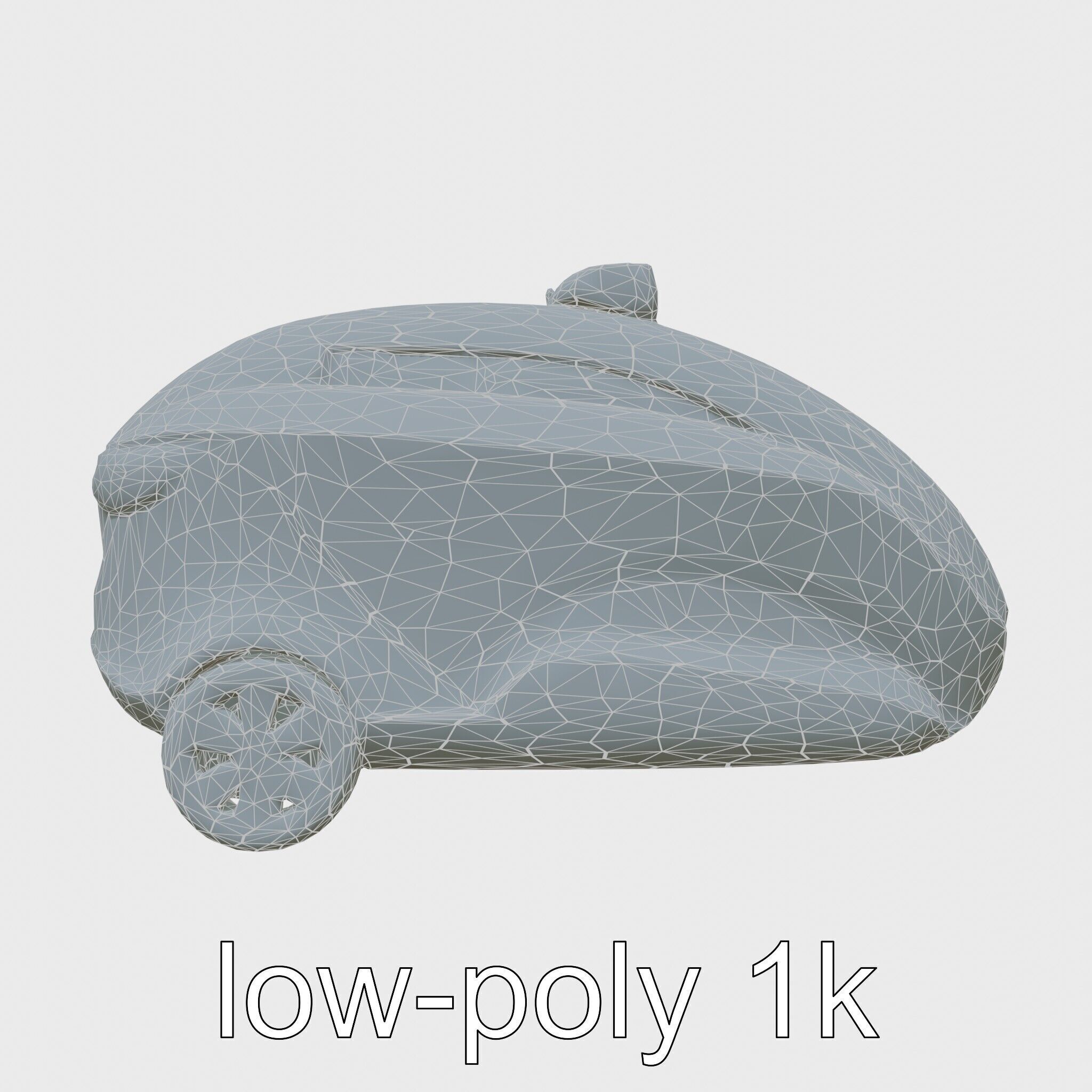 Futuristic Flying Taxi Concept Vehicle Design Low-poly 3D model_16