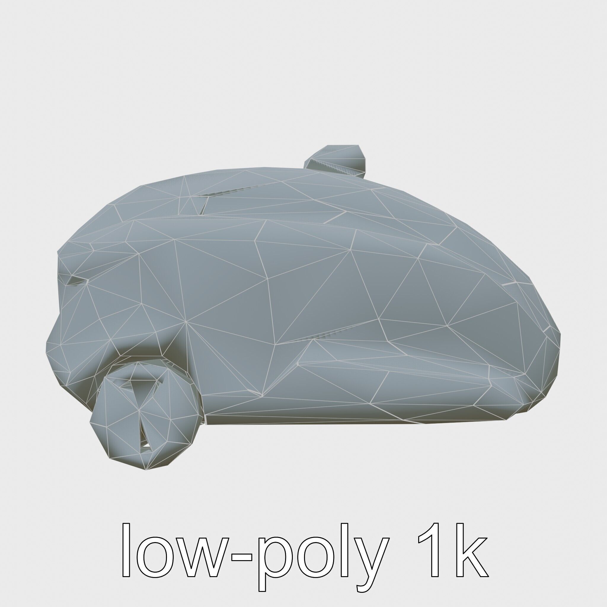 Futuristic Flying Taxi Concept Vehicle Design Low-poly 3D model_11