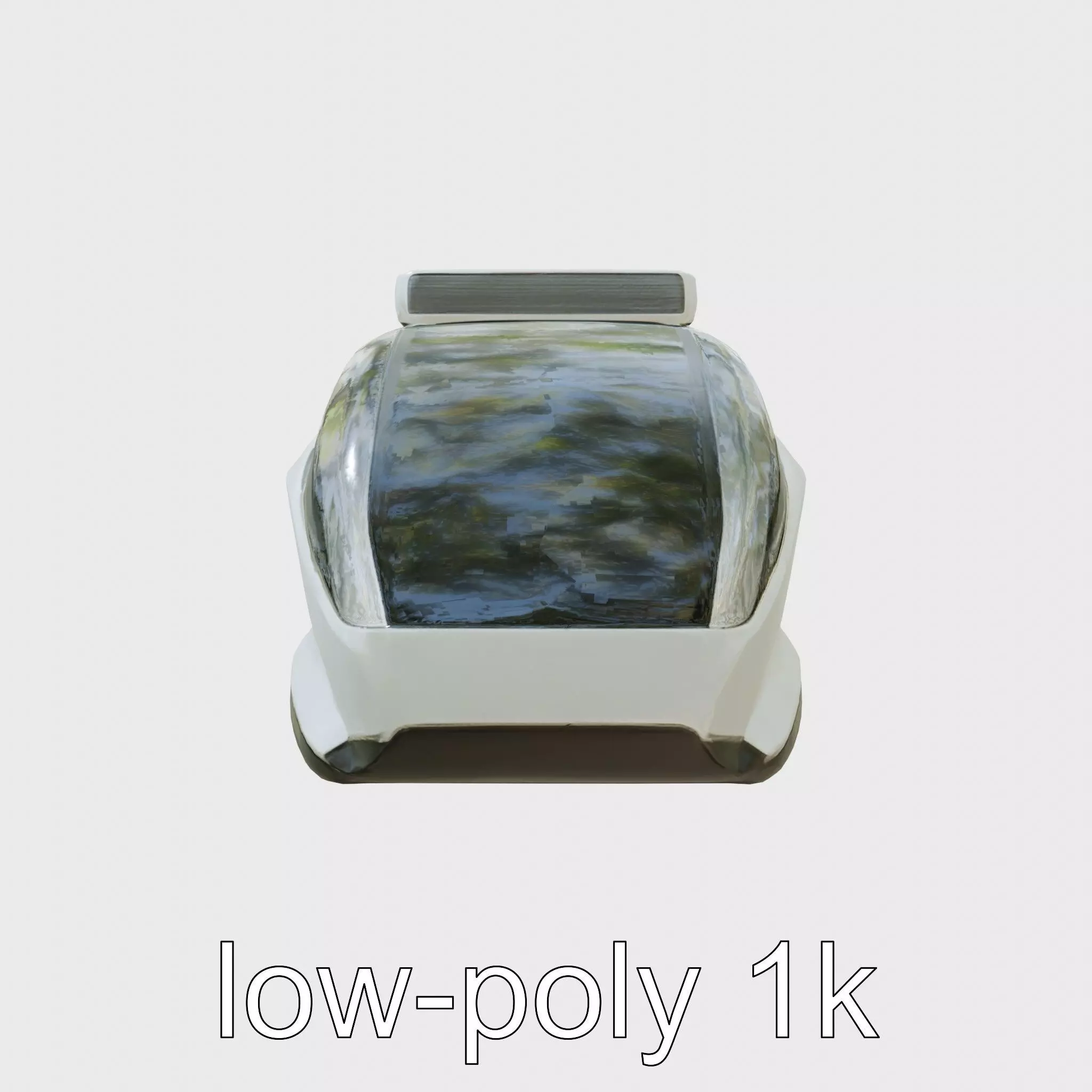 Futuristic Flying Taxi Concept Vehicle Design Low-poly 3D model_0