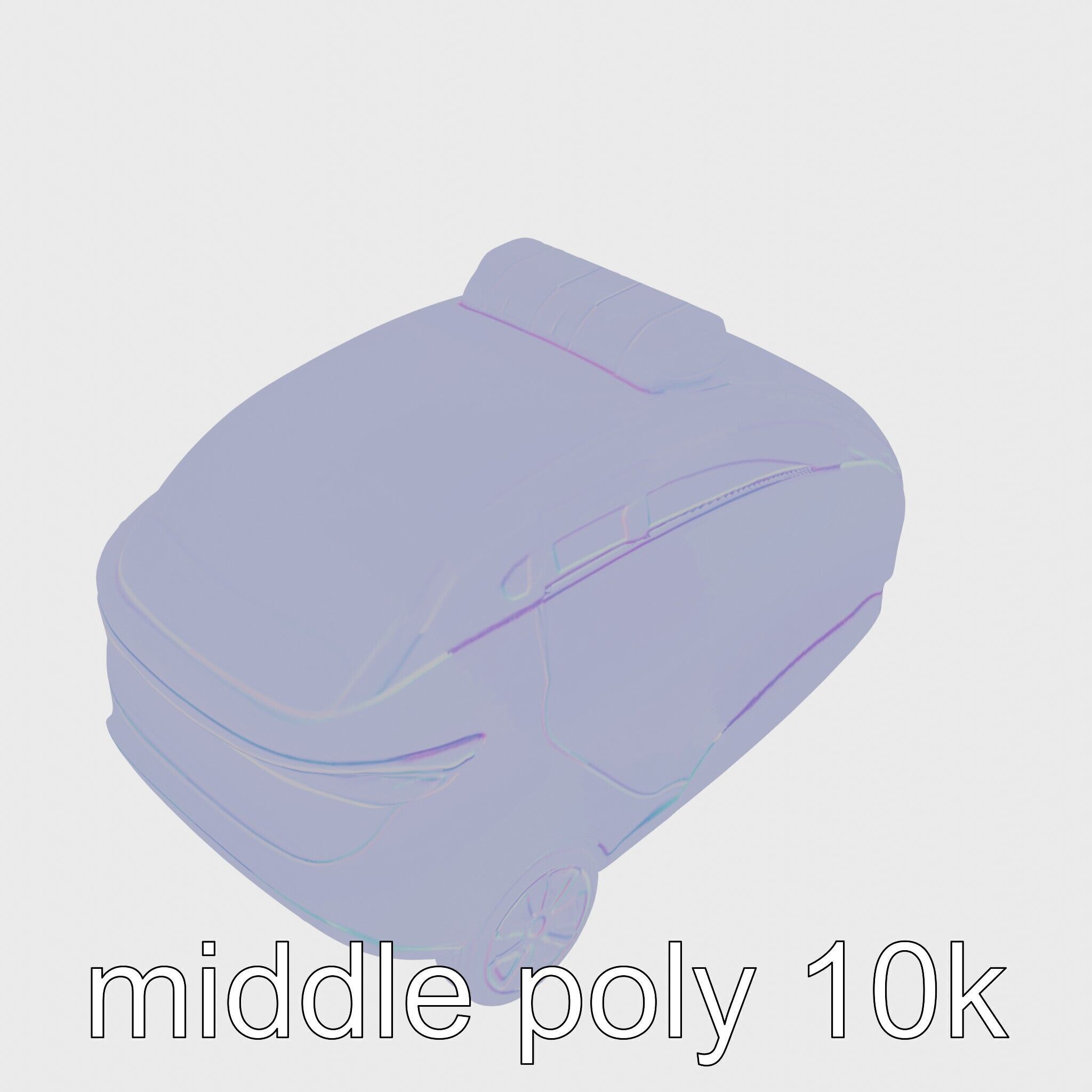 Futuristic Flying Taxi Concept Vehicle Design Low-poly 3D model_26