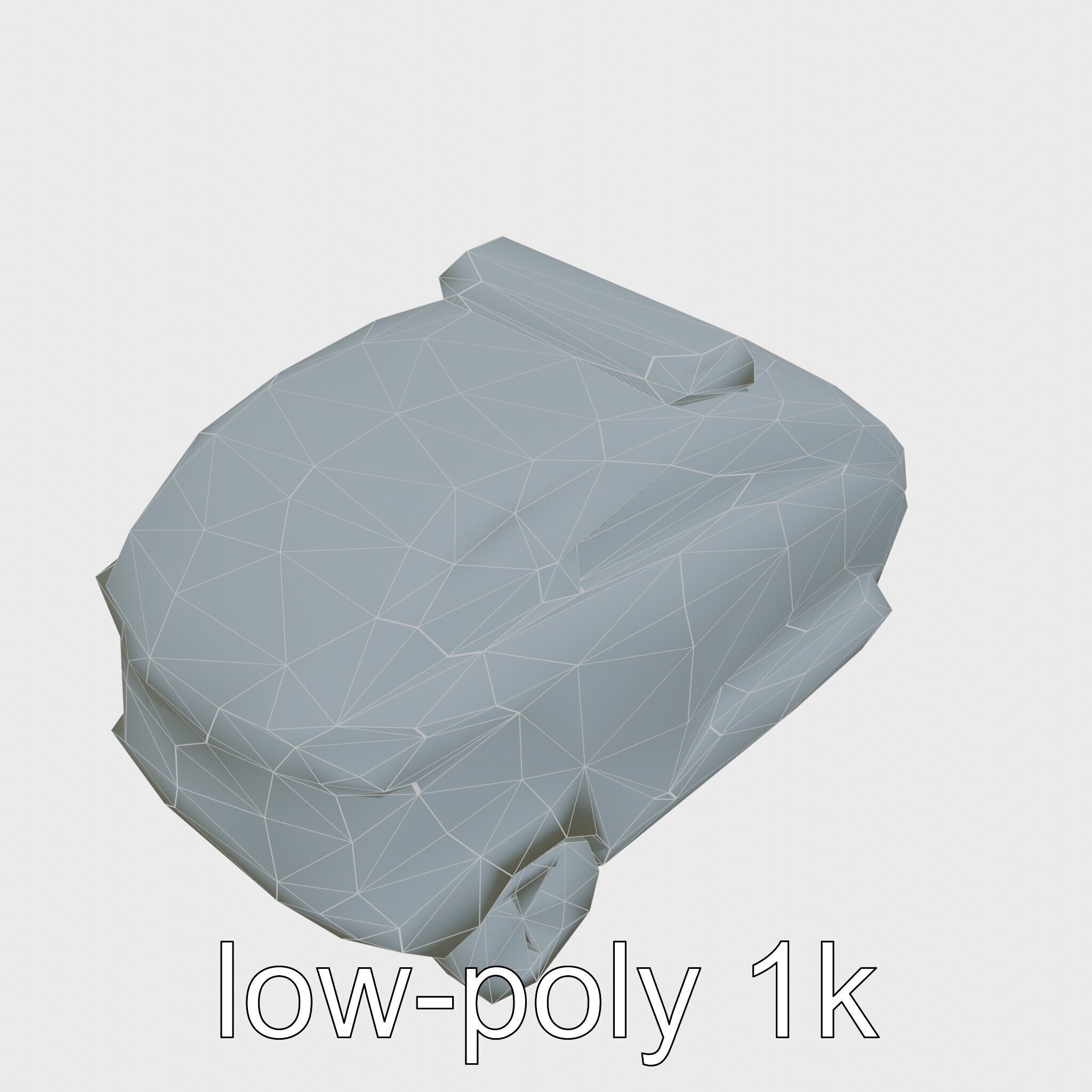 Futuristic Flying Taxi Concept Vehicle Design Low-poly 3D model_17