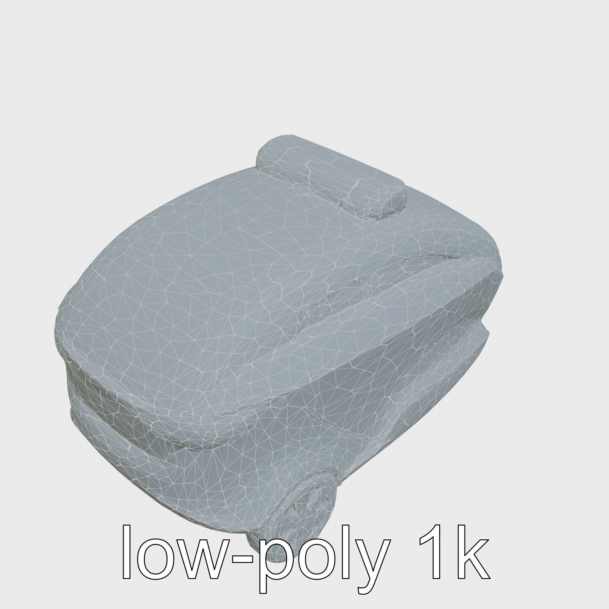 Futuristic Flying Taxi Concept Vehicle Design Low-poly 3D model_18