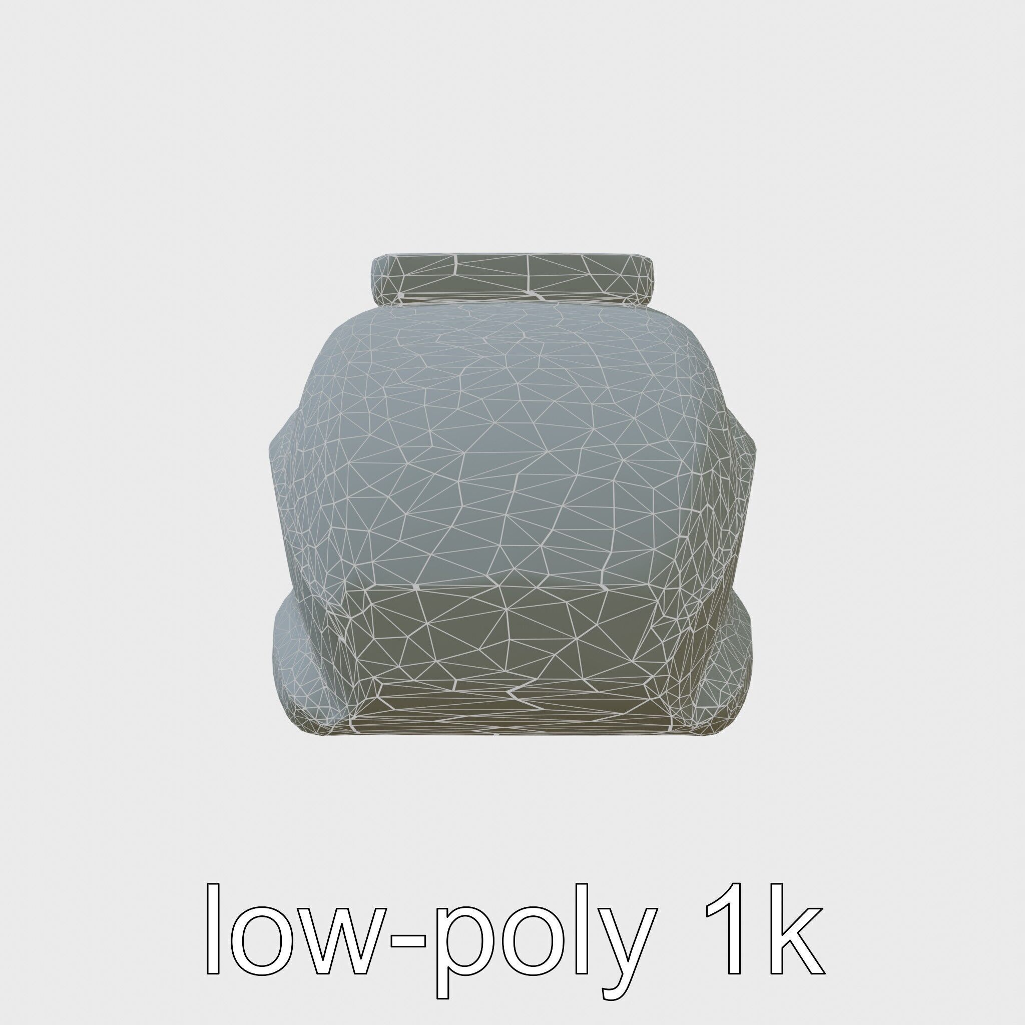 Futuristic Flying Taxi Concept Vehicle Design Low-poly 3D model_6