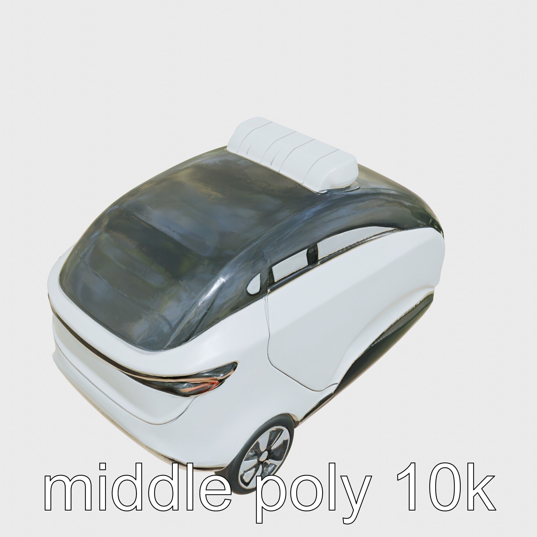 Futuristic Flying Taxi Concept Vehicle Design Low-poly 3D model_8