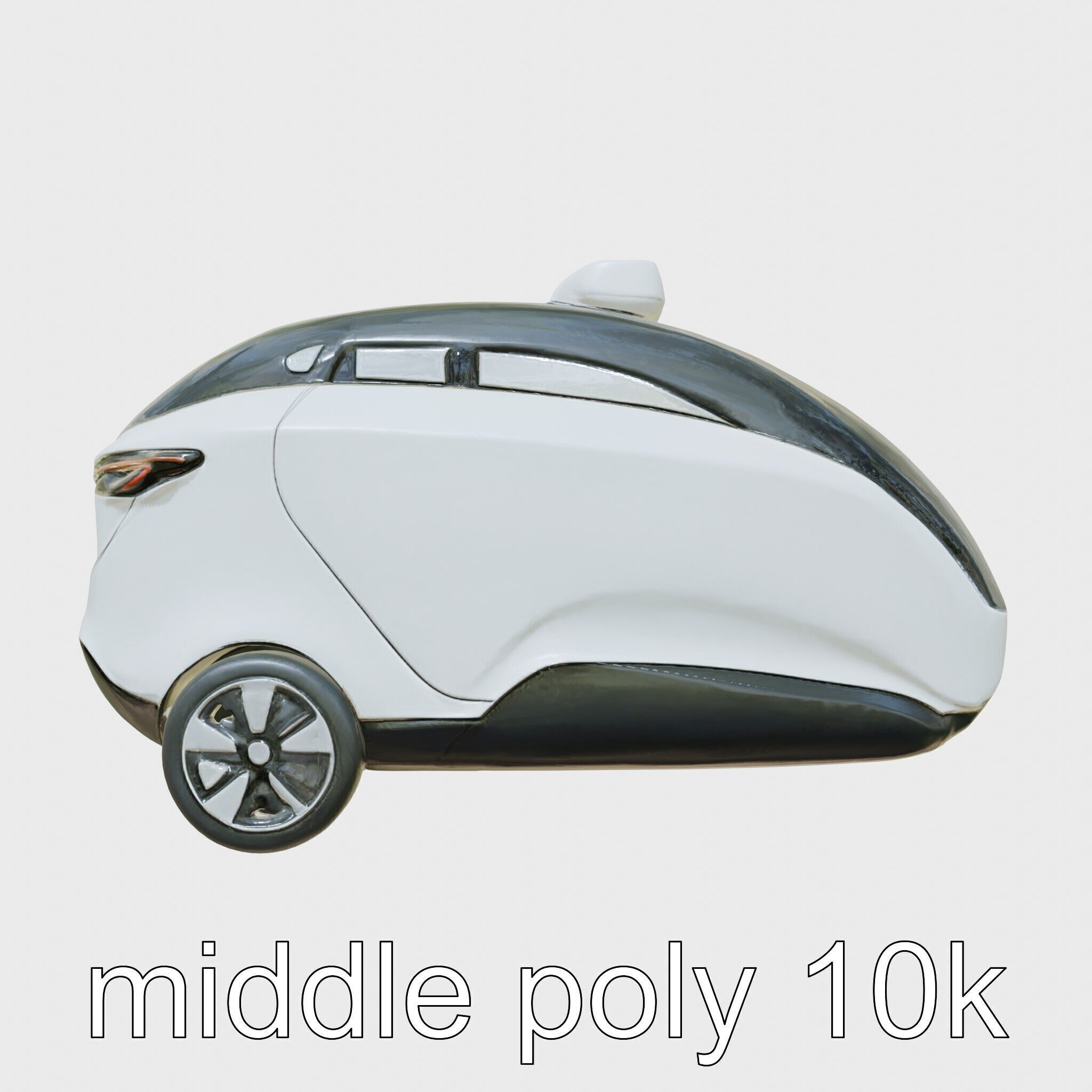 Futuristic Flying Taxi Concept Vehicle Design Low-poly 3D model_20