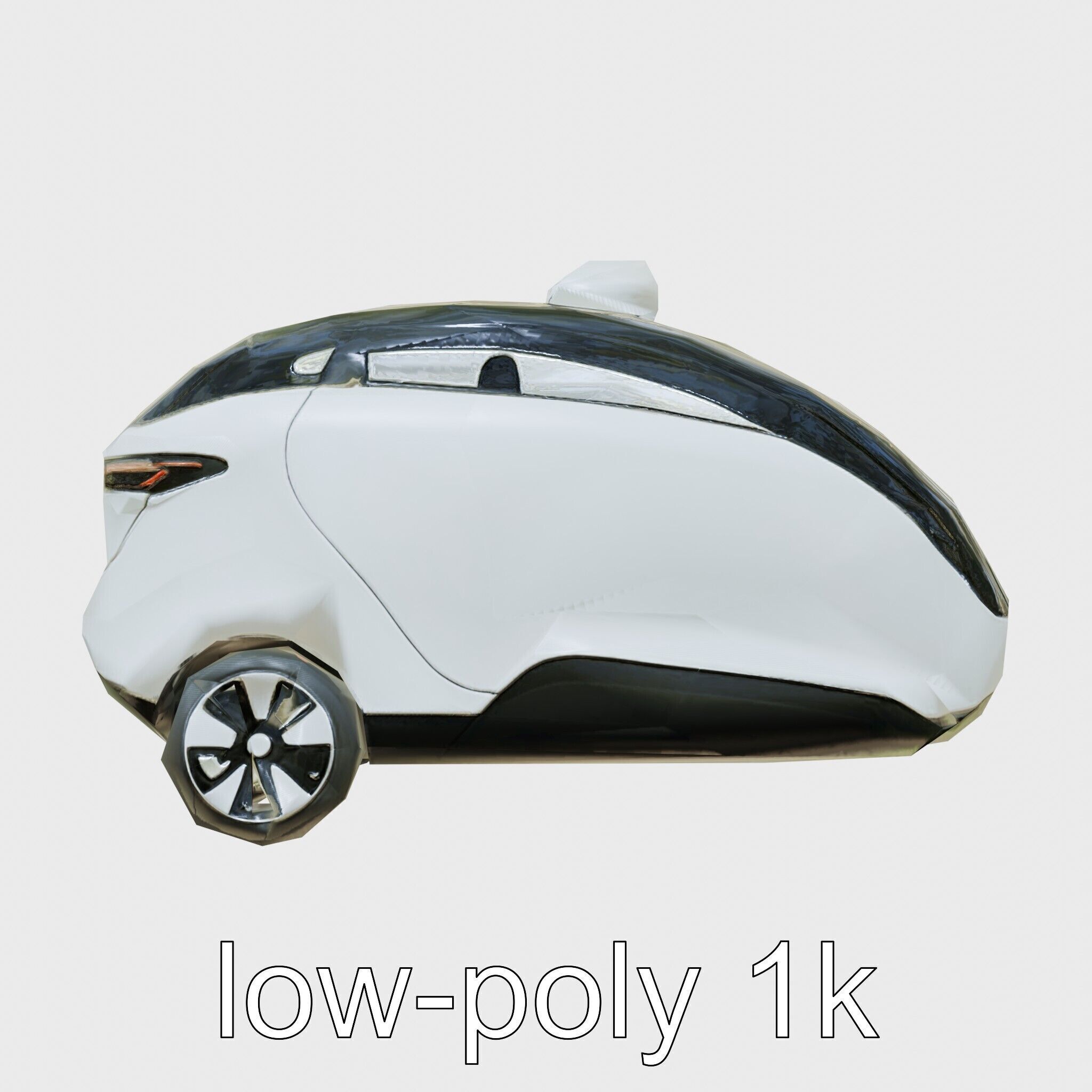 Futuristic Flying Taxi Concept Vehicle Design Low-poly 3D model_19