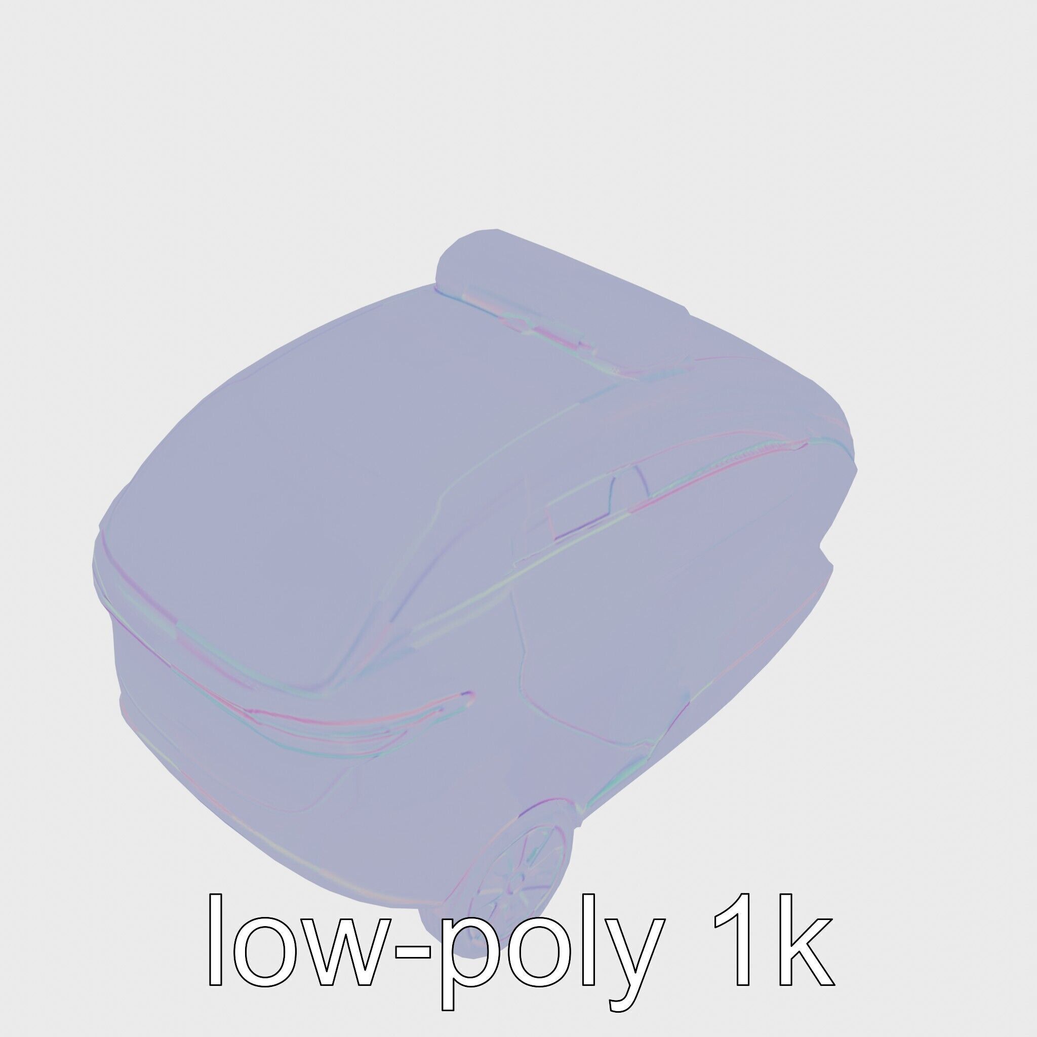 Futuristic Flying Taxi Concept Vehicle Design Low-poly 3D model_25