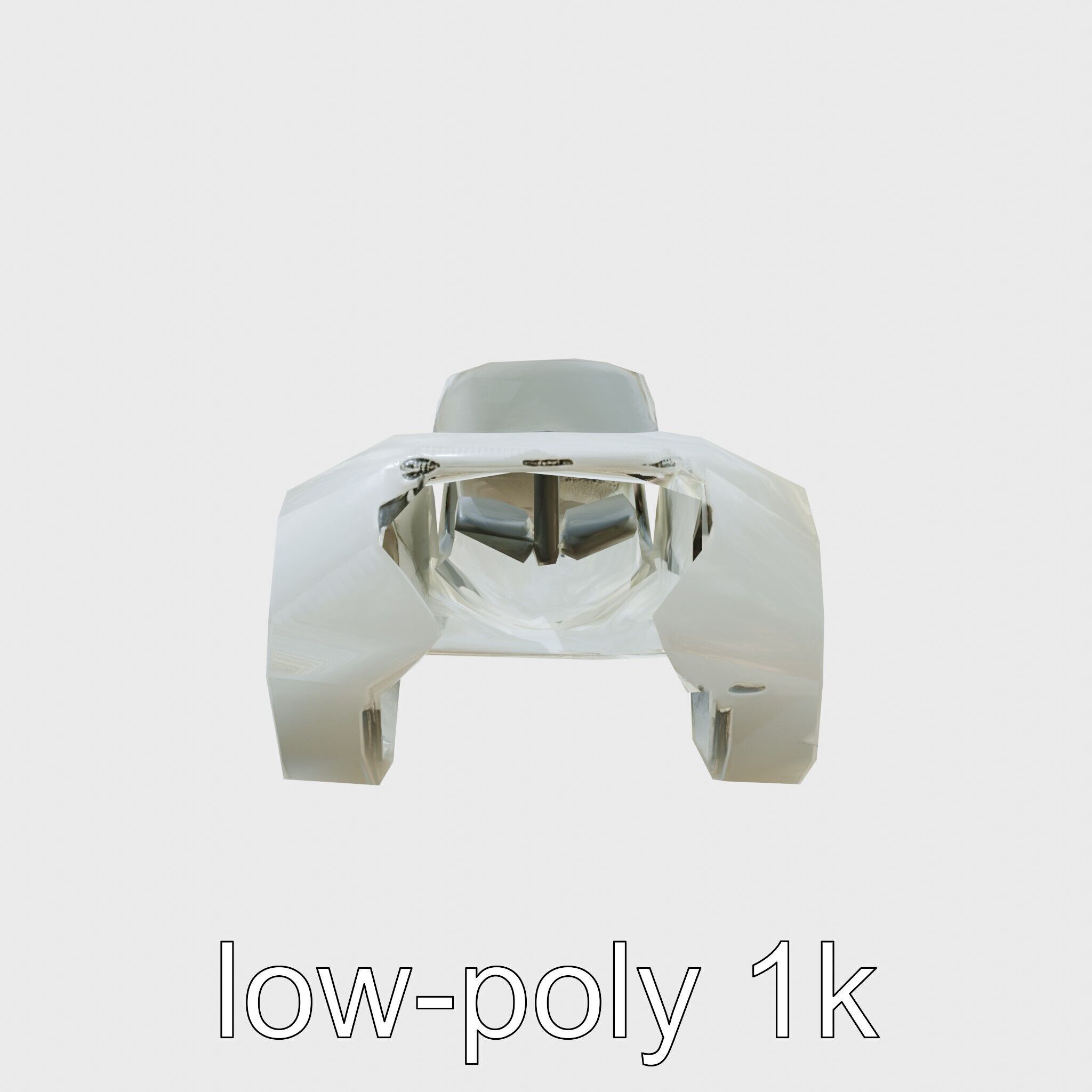 Futuristic Flying Concept Taxi Design Low-poly 3D model_13