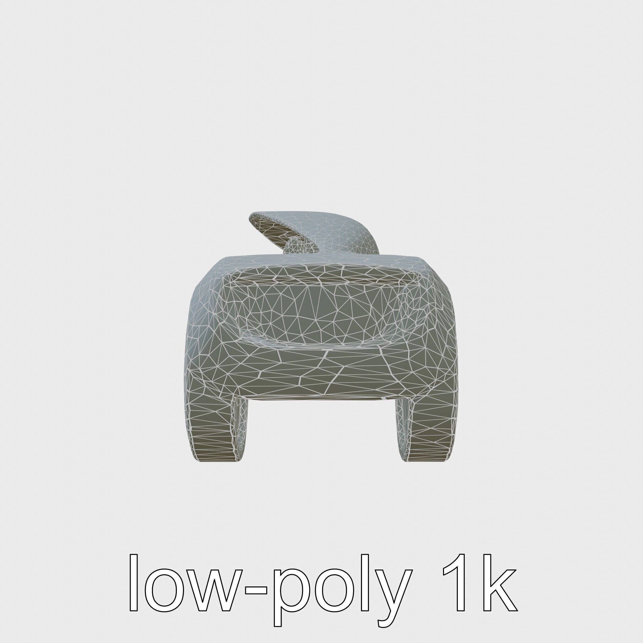 Futuristic Flying Concept Taxi Design Low-poly 3D model_6