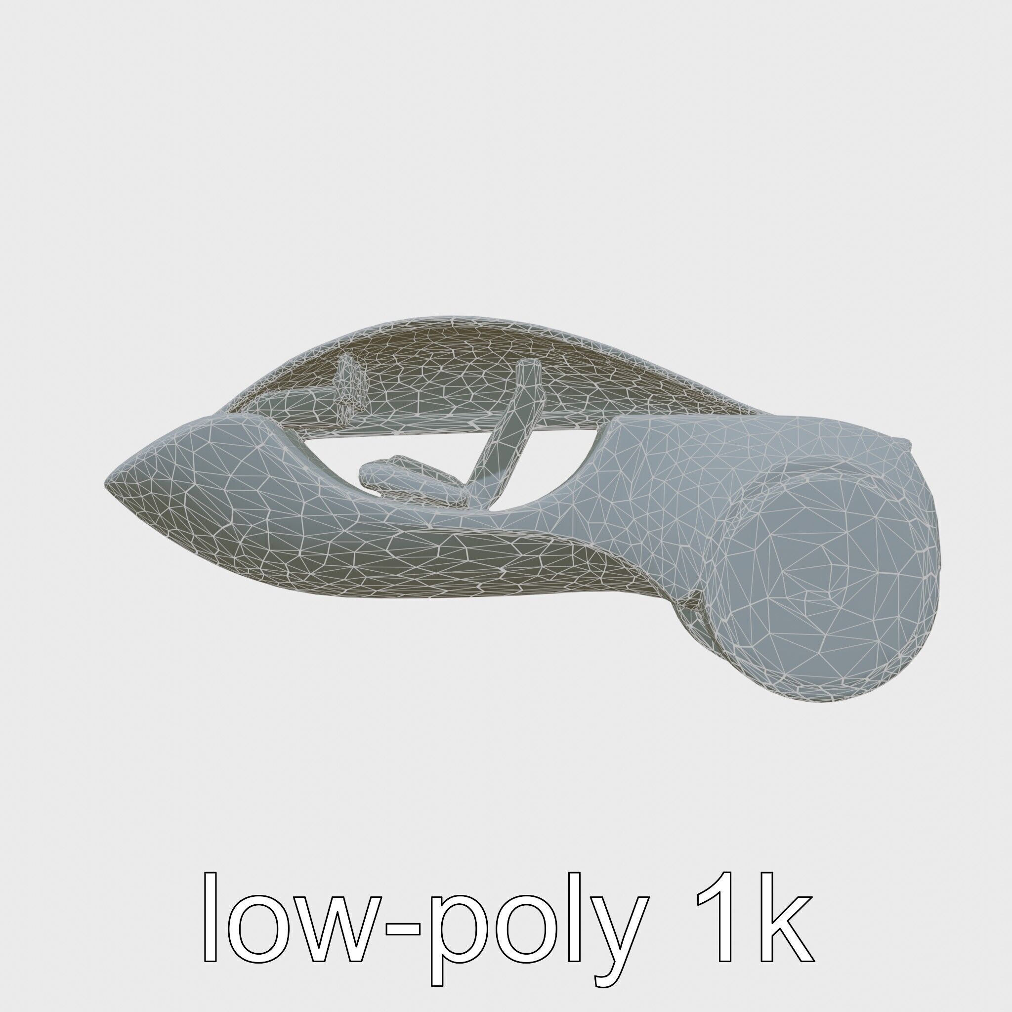 Futuristic Flying Concept Taxi Design Low-poly 3D model_22