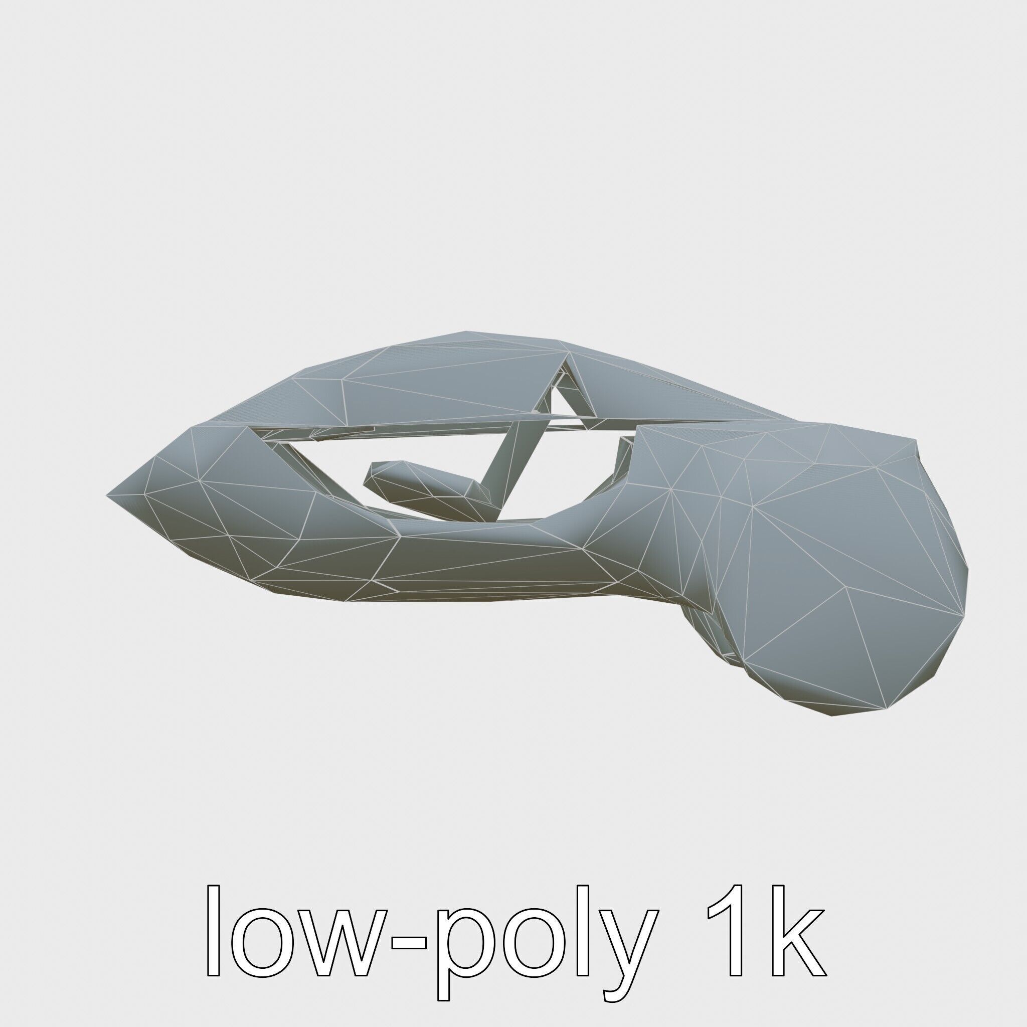 Futuristic Flying Concept Taxi Design Low-poly 3D model_7