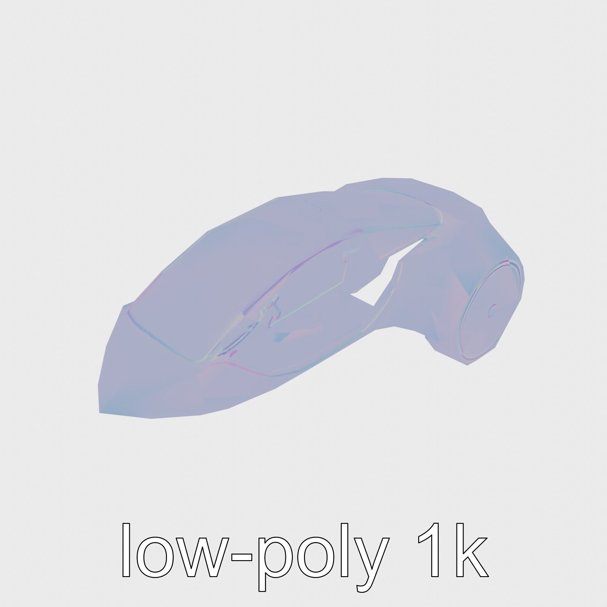 Futuristic Flying Concept Taxi Design Low-poly 3D model_19