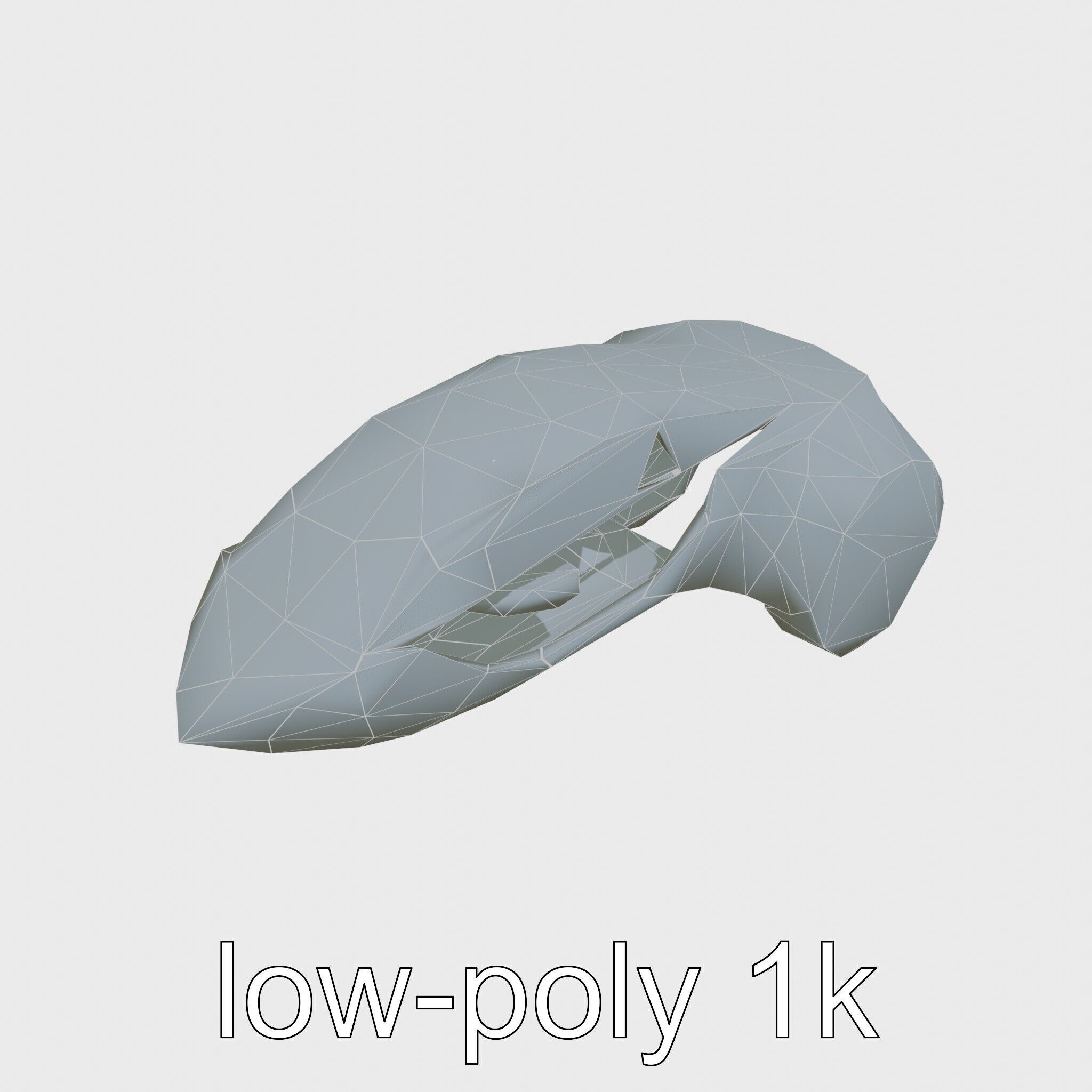 Futuristic Flying Concept Taxi Design Low-poly 3D model_23