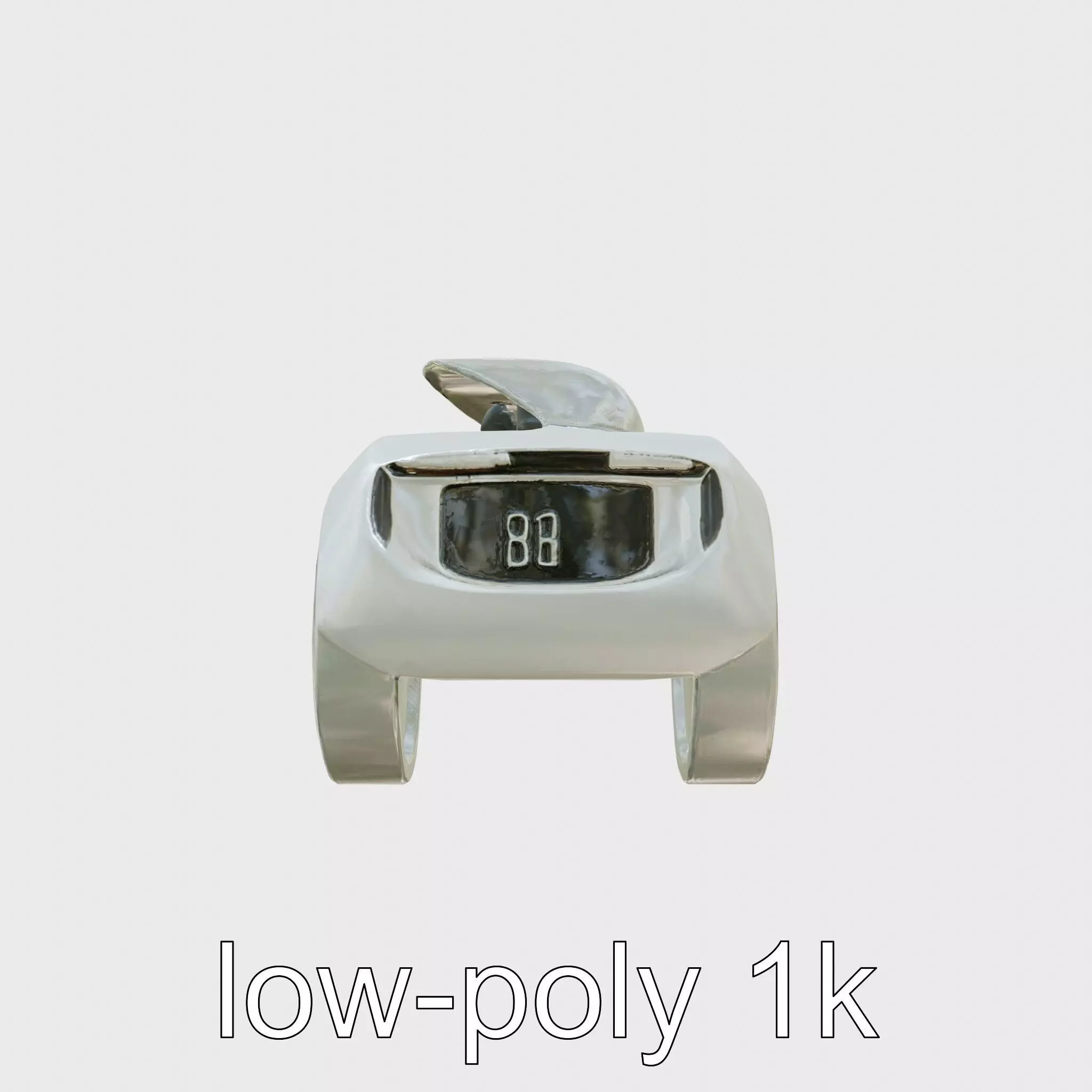 Futuristic Flying Concept Taxi Design Low-poly 3D model_0