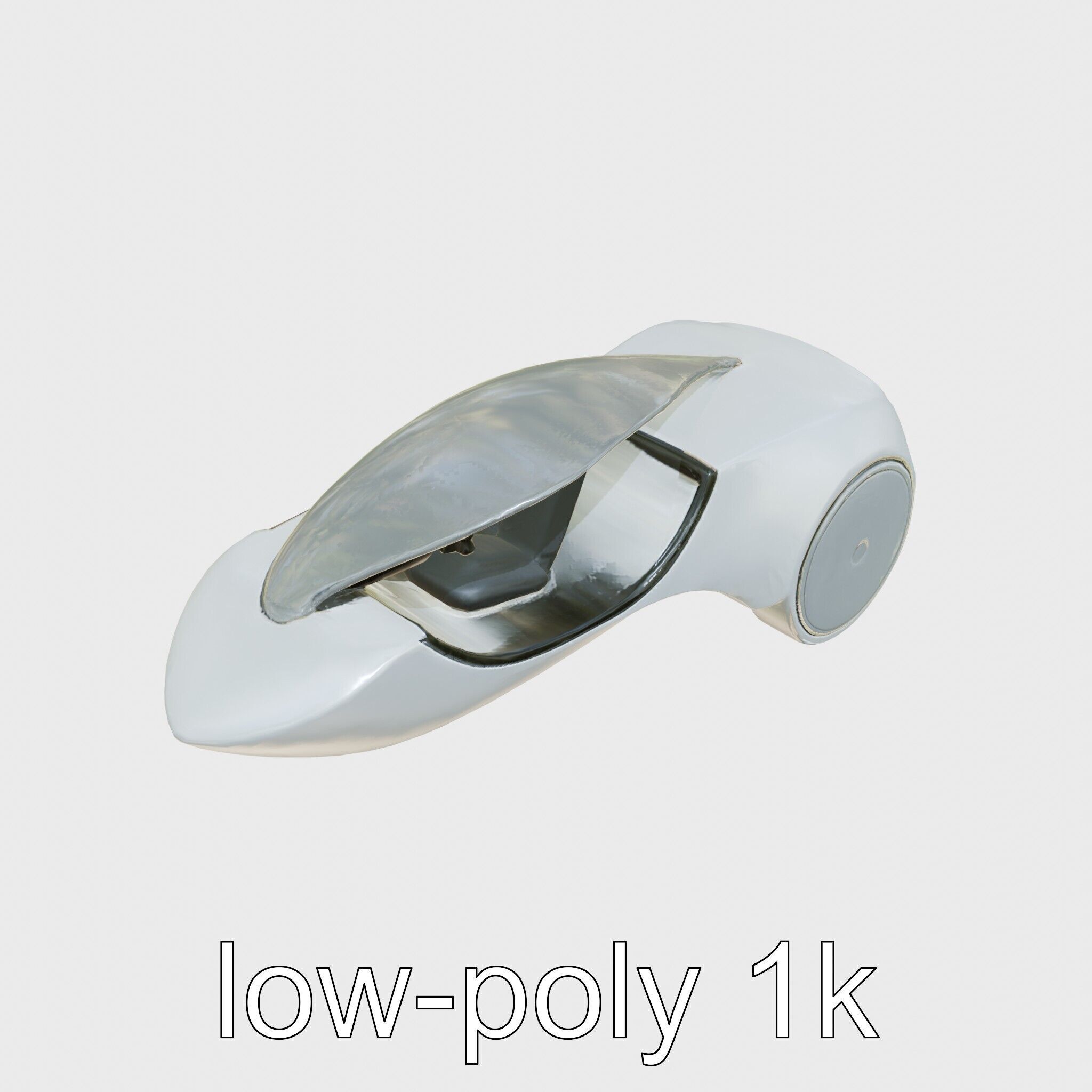 Futuristic Flying Concept Taxi Design Low-poly 3D model_9