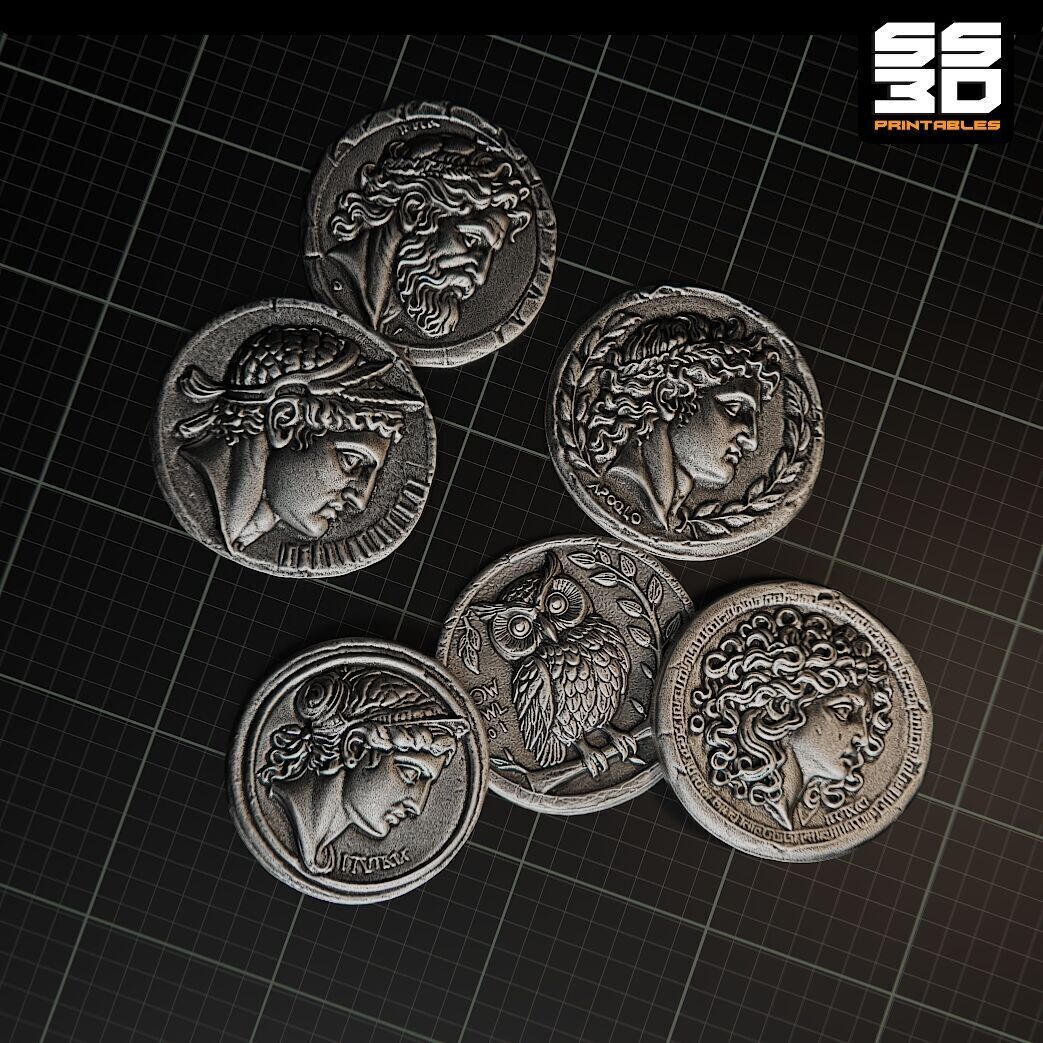 Ancient Greek Coin Collection  3D print model_3