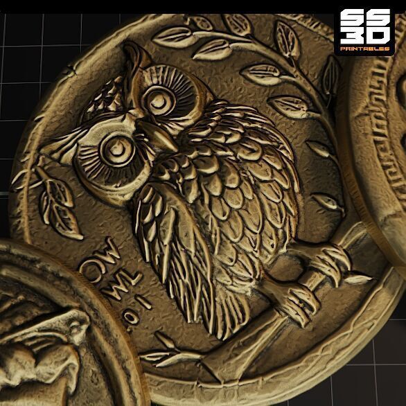 Ancient Greek Coin Collection  3D print model_1