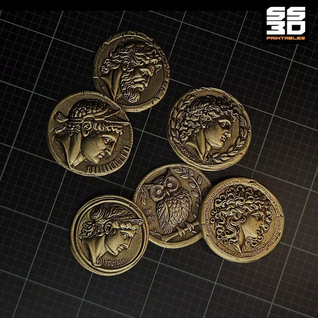 Ancient Greek Coin Collection  3D print model_0