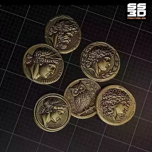 Ancient Greek Coin Collection  3D print model Ancient Greek Coin Collection  3D print model