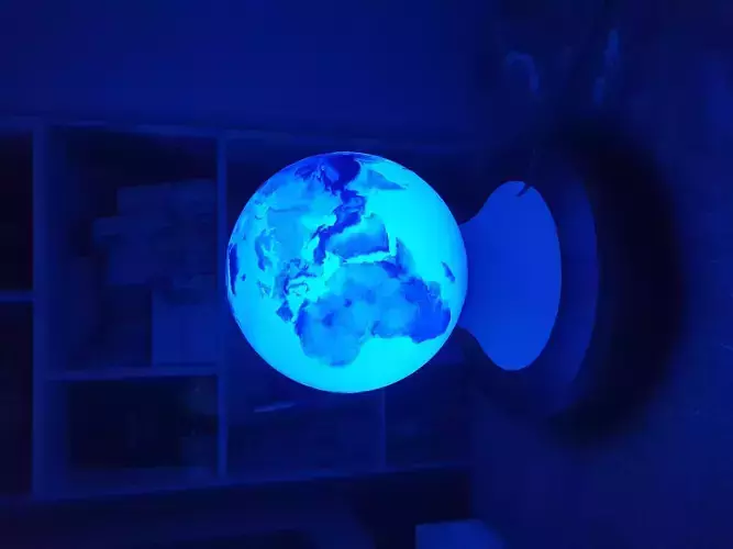 Planet Lamp -- Earth -- 3D Print Ready Night Light