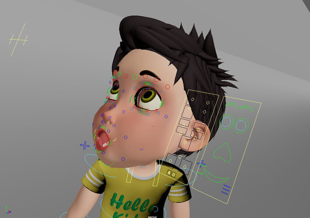 mido boy full rigged character Low-poly 3D model_4
