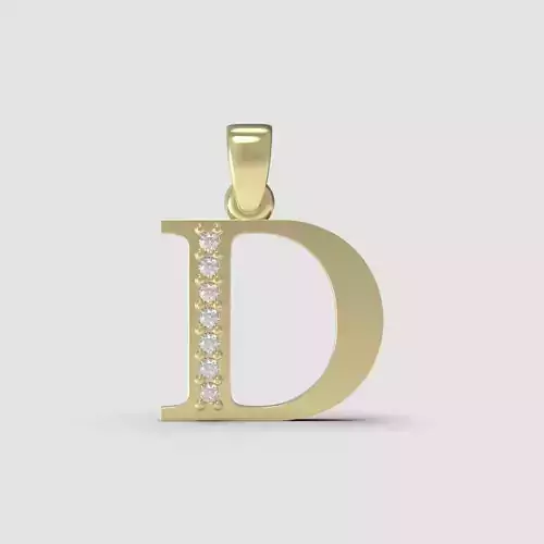 Alphabet Latin with gems D