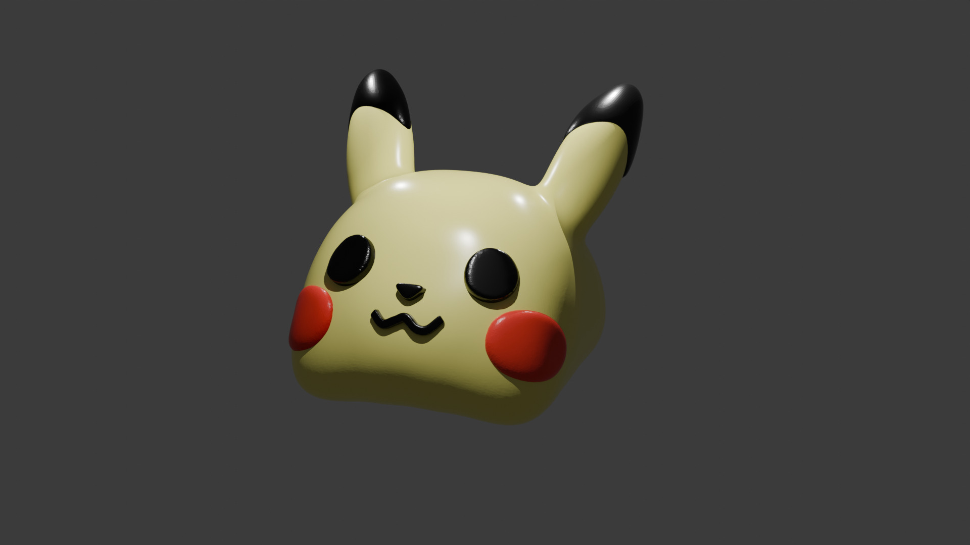Pikachu Keycap 3D print model_1
