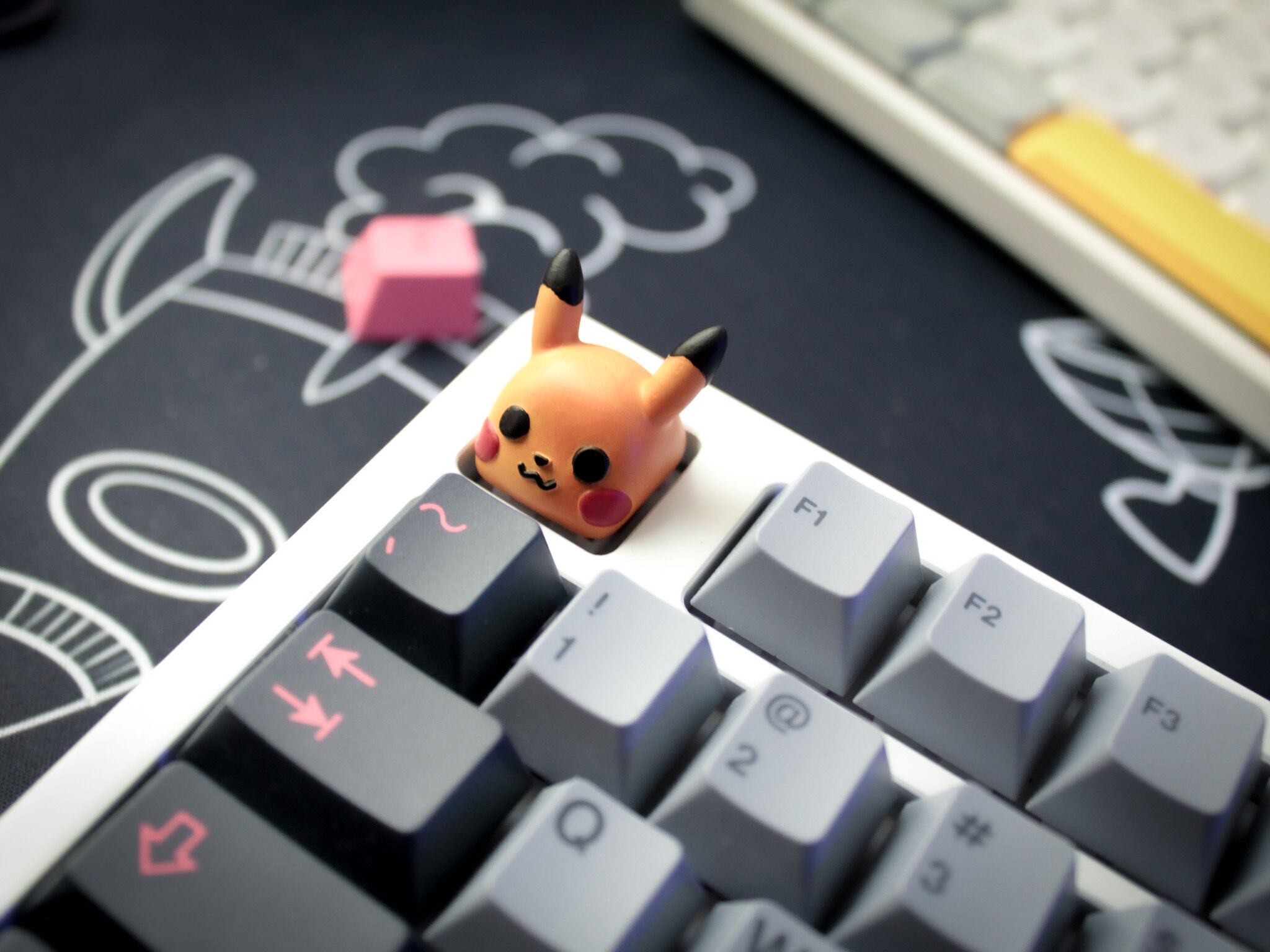 Pikachu Keycap 3D print model_4
