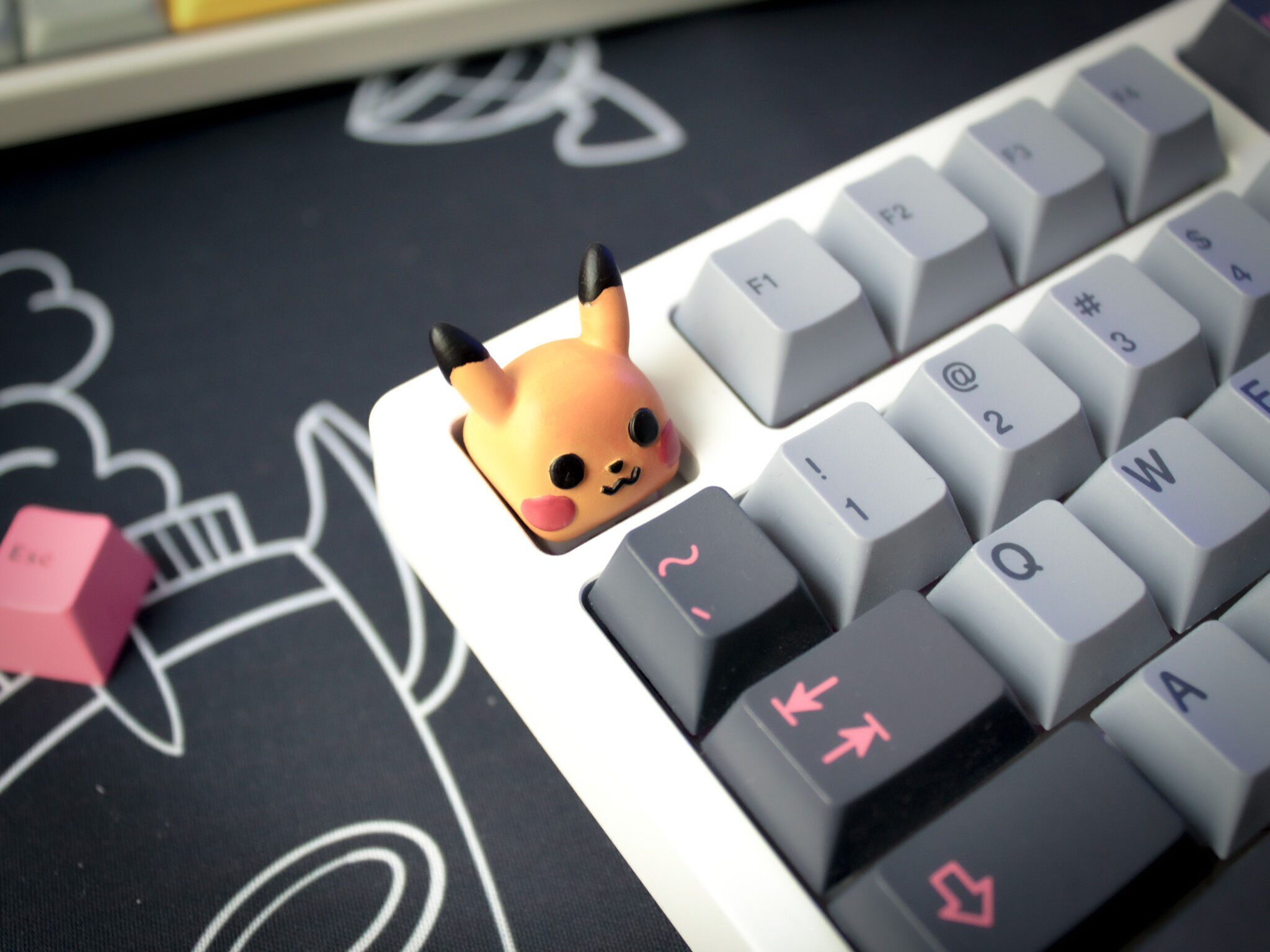 Pikachu Keycap 3D print model_5