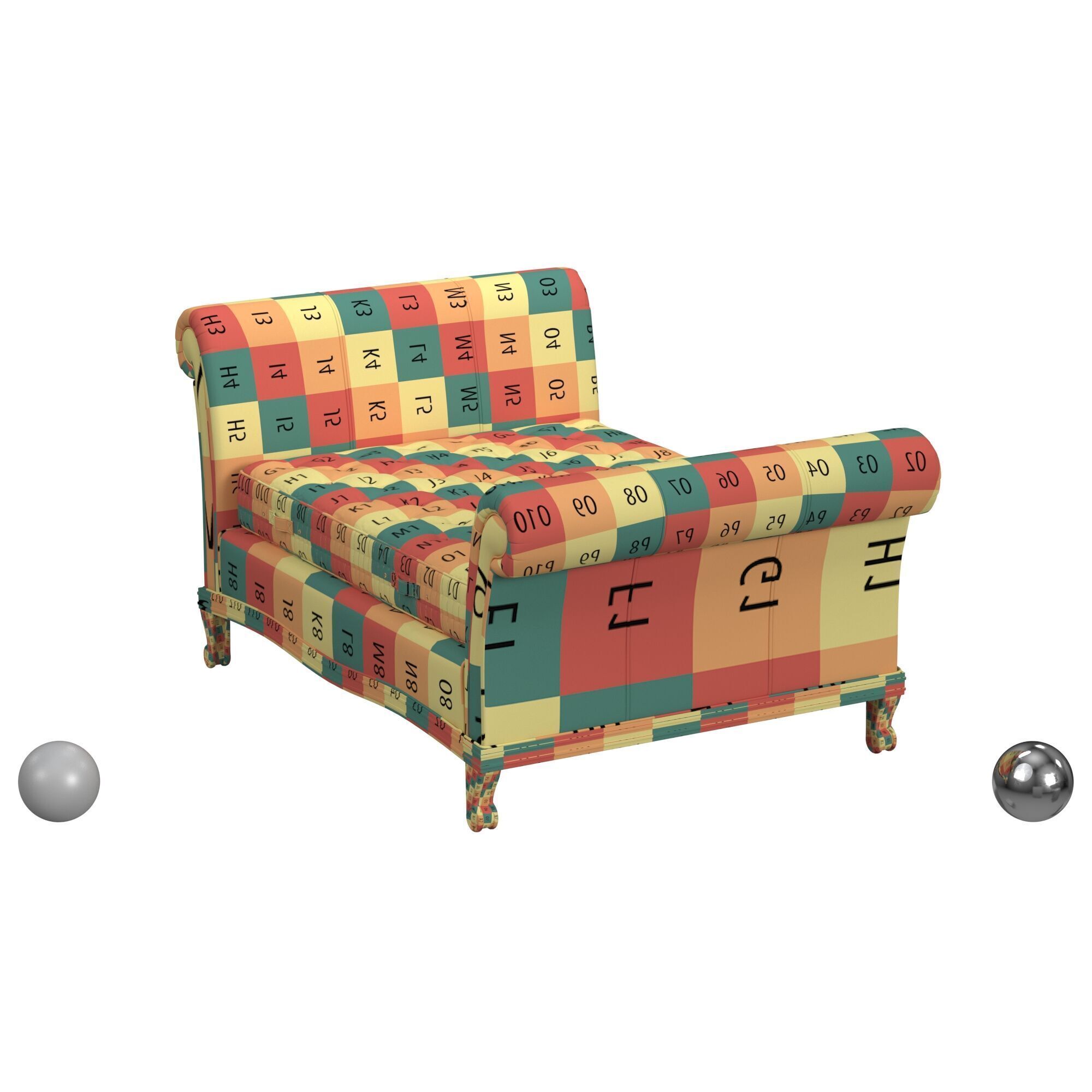 Bonaparte Bed 3D model_2