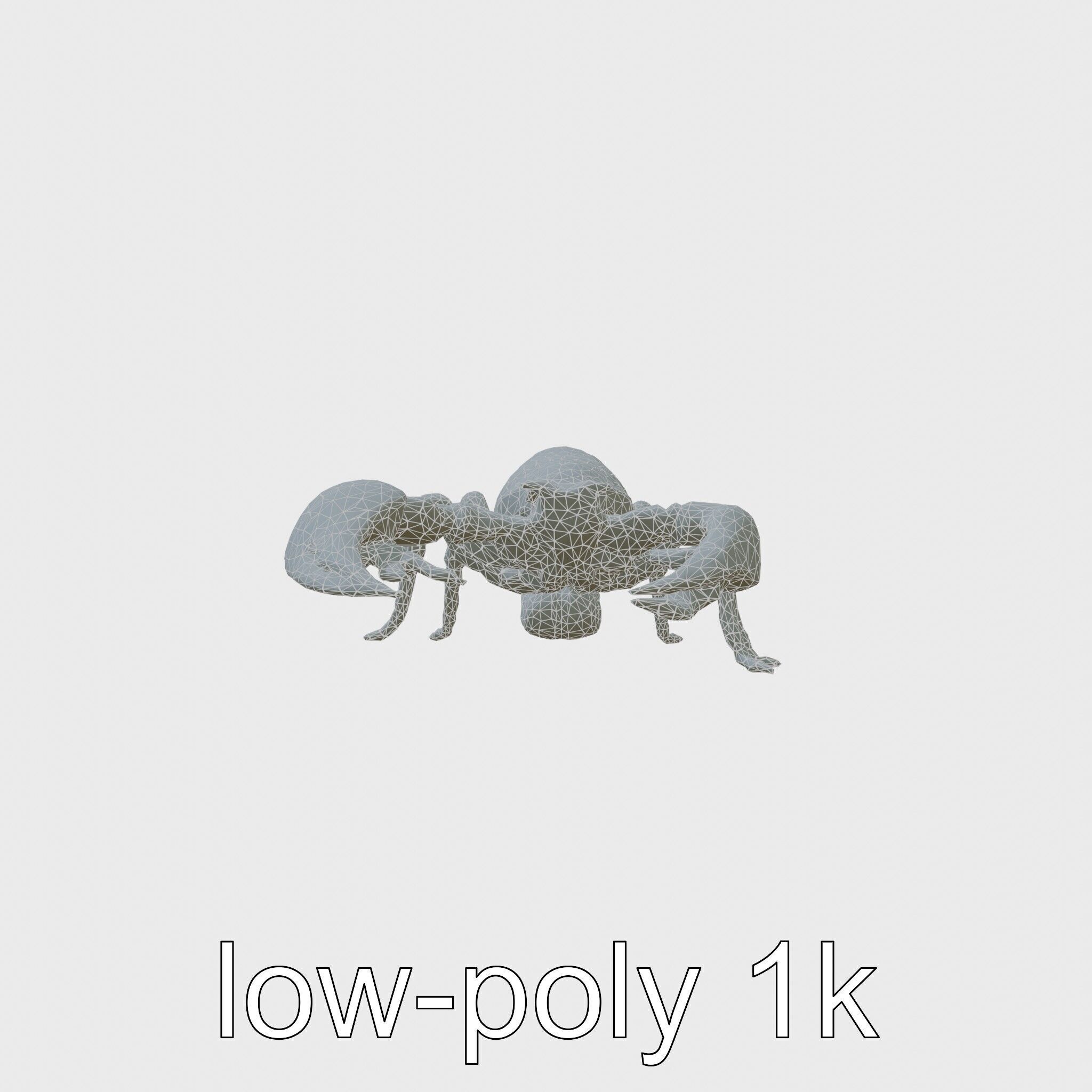 Desert Scorpion Guardian with Energetic Tail and Radar Eyes Low-poly 3D model_6
