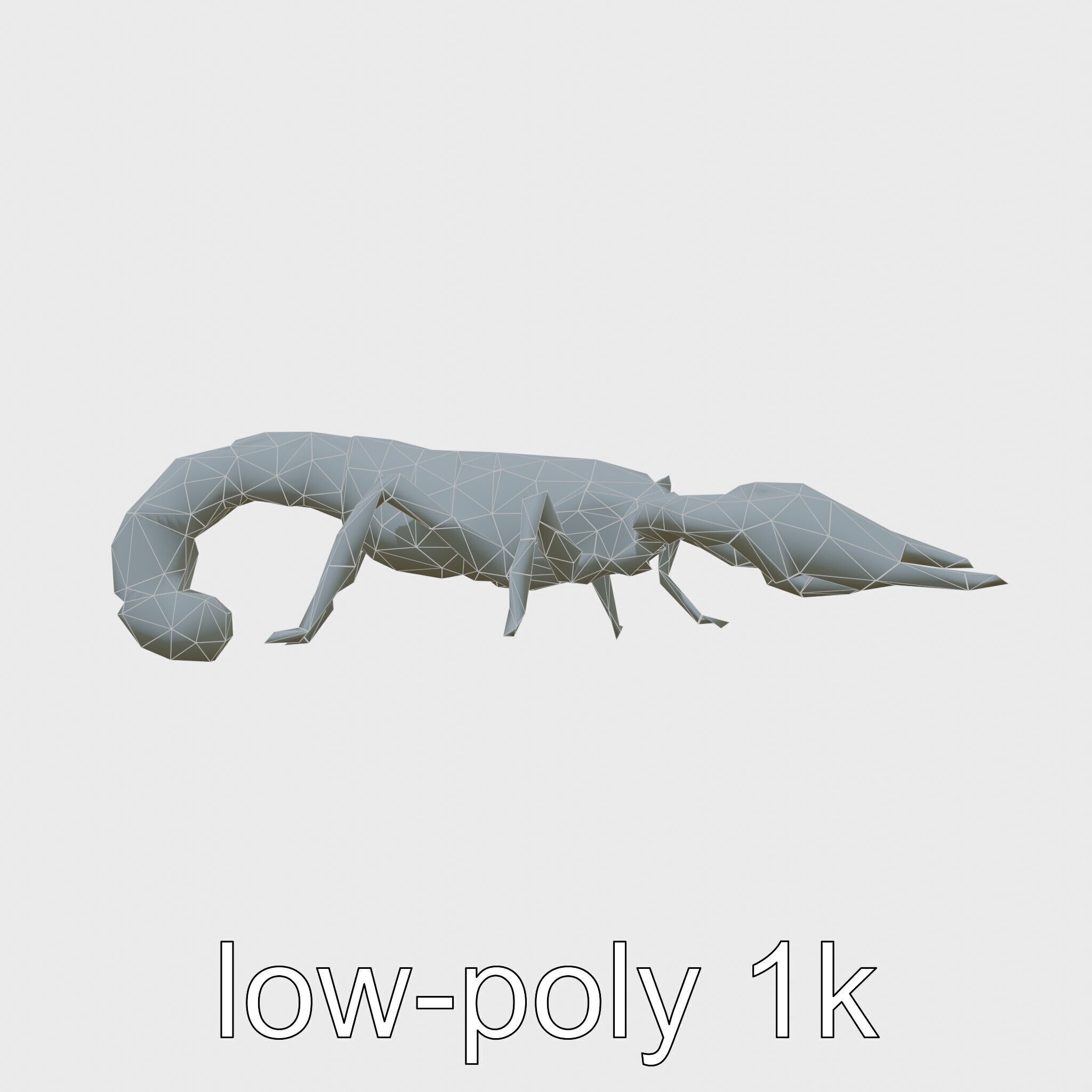 Desert Scorpion Guardian with Energetic Tail and Radar Eyes Low-poly 3D model_15