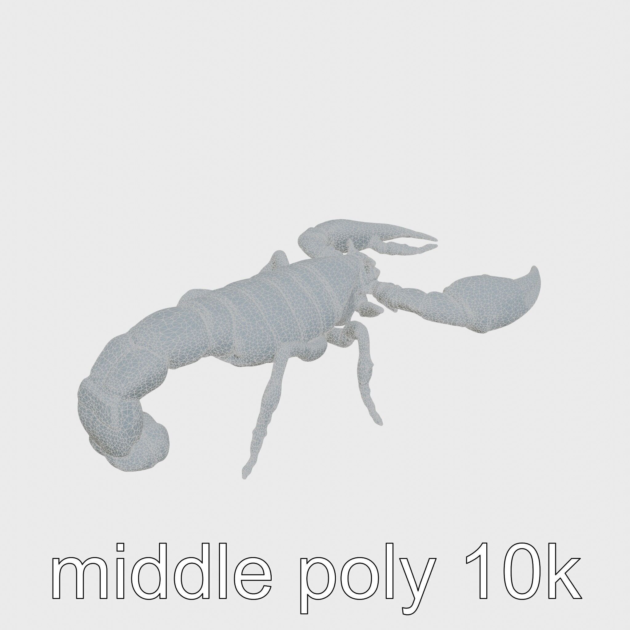 Desert Scorpion Guardian with Energetic Tail and Radar Eyes Low-poly 3D model_30