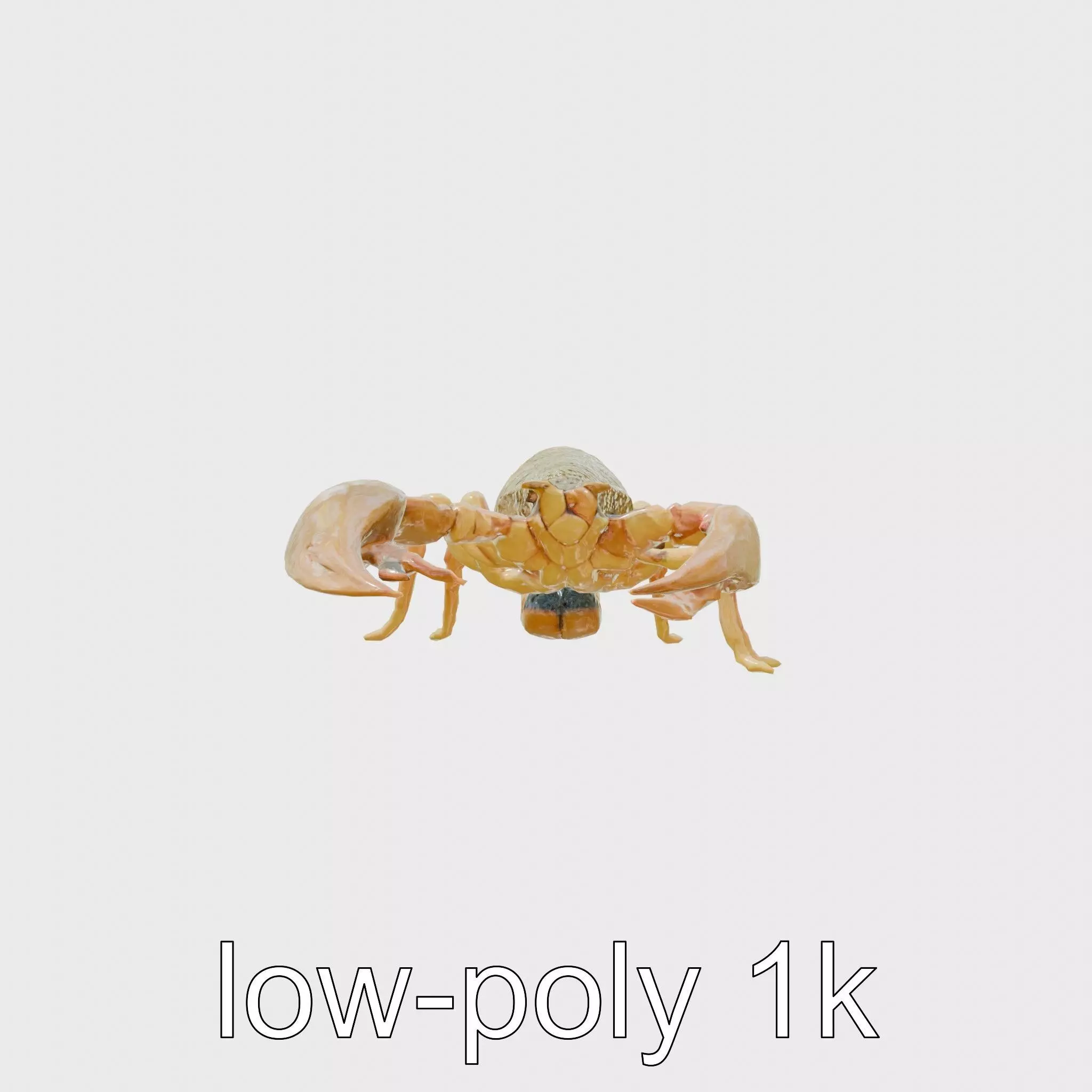 Desert Scorpion Guardian with Energetic Tail and Radar Eyes Low-poly 3D model_0