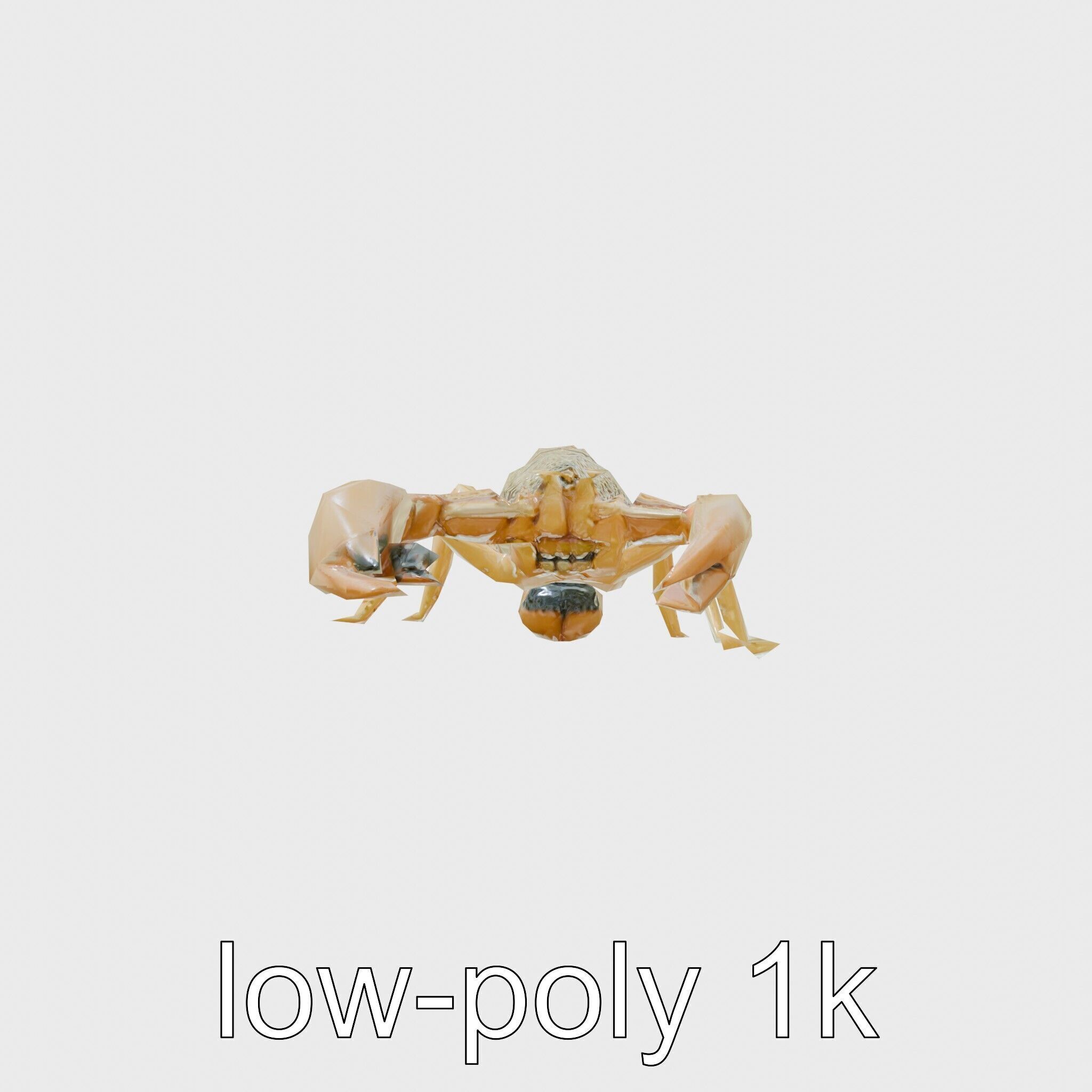 Desert Scorpion Guardian with Energetic Tail and Radar Eyes Low-poly 3D model_4