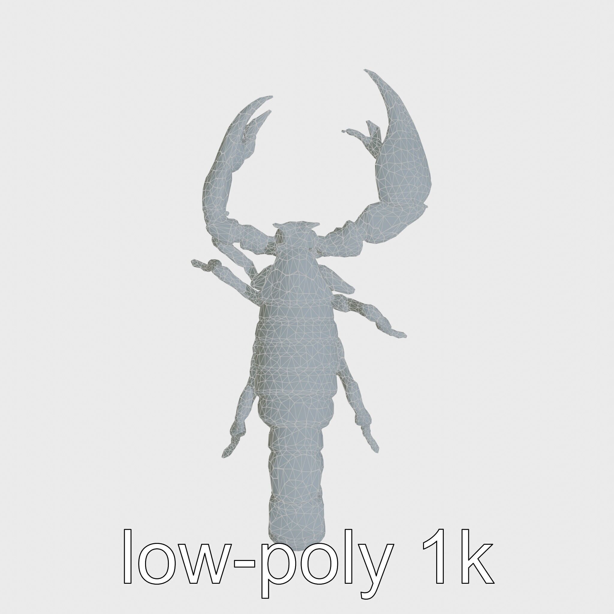 Desert Scorpion Guardian with Energetic Tail and Radar Eyes Low-poly 3D model_26