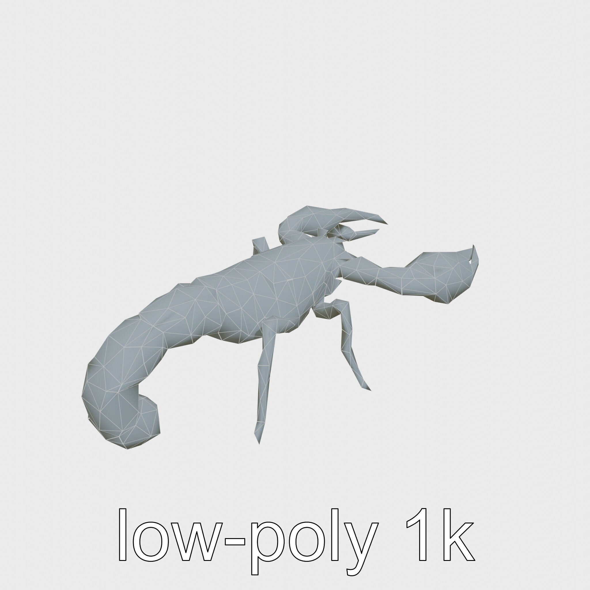 Desert Scorpion Guardian with Energetic Tail and Radar Eyes Low-poly 3D model_17