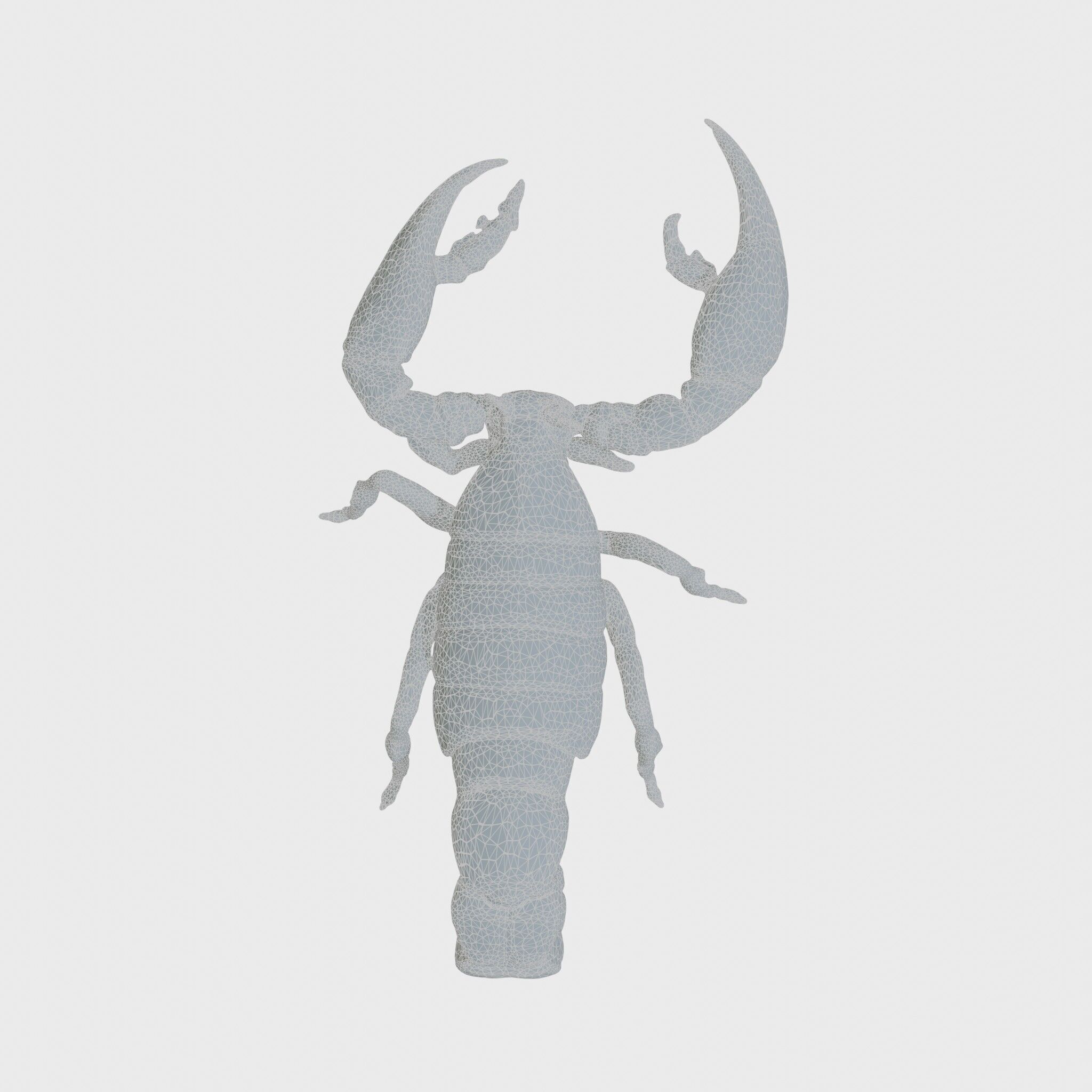 Desert Scorpion Guardian with Energetic Tail and Radar Eyes Low-poly 3D model_25