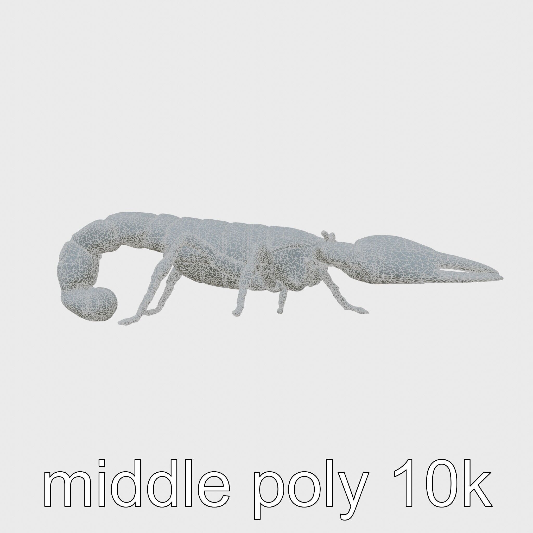 Desert Scorpion Guardian with Energetic Tail and Radar Eyes Low-poly 3D model_27